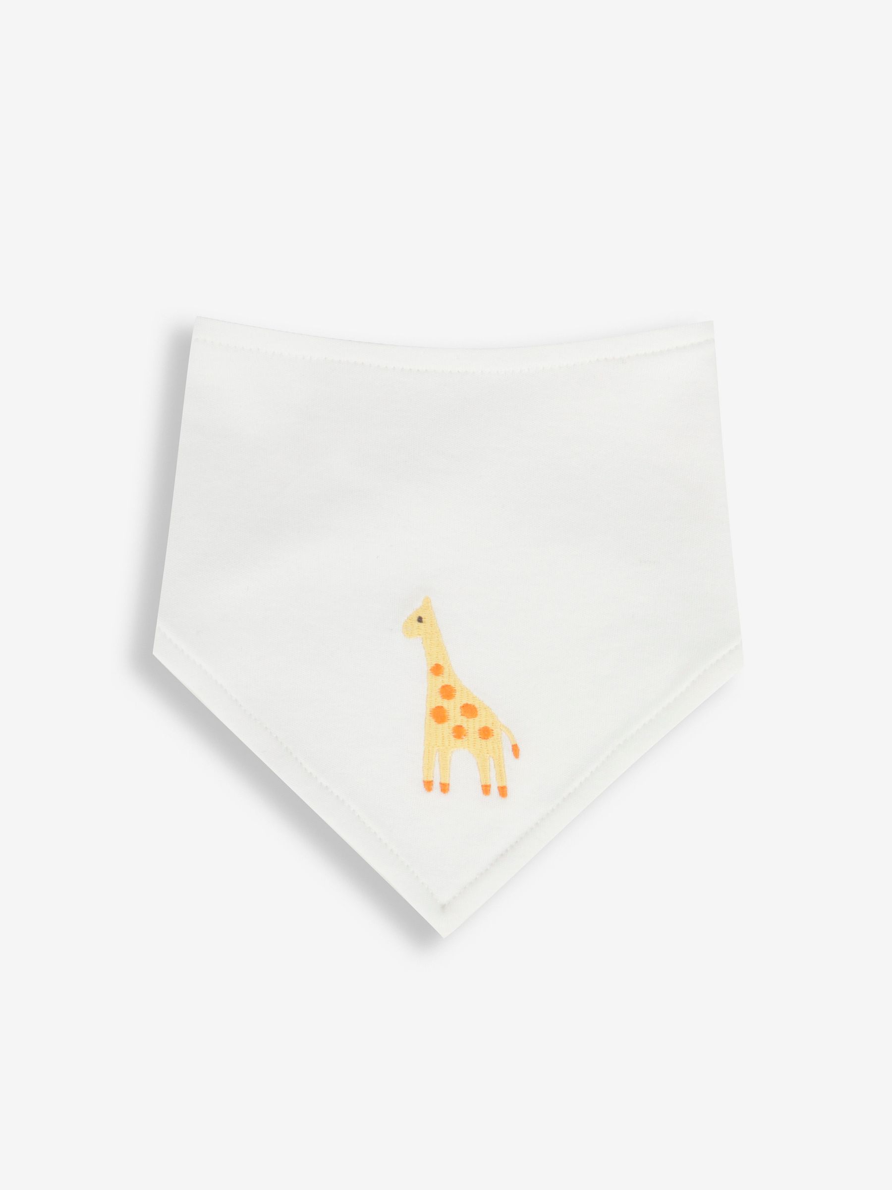 Yellow Giraffe 3-Pack Cotton Baby Dribble Bibs - Image 4 of 4