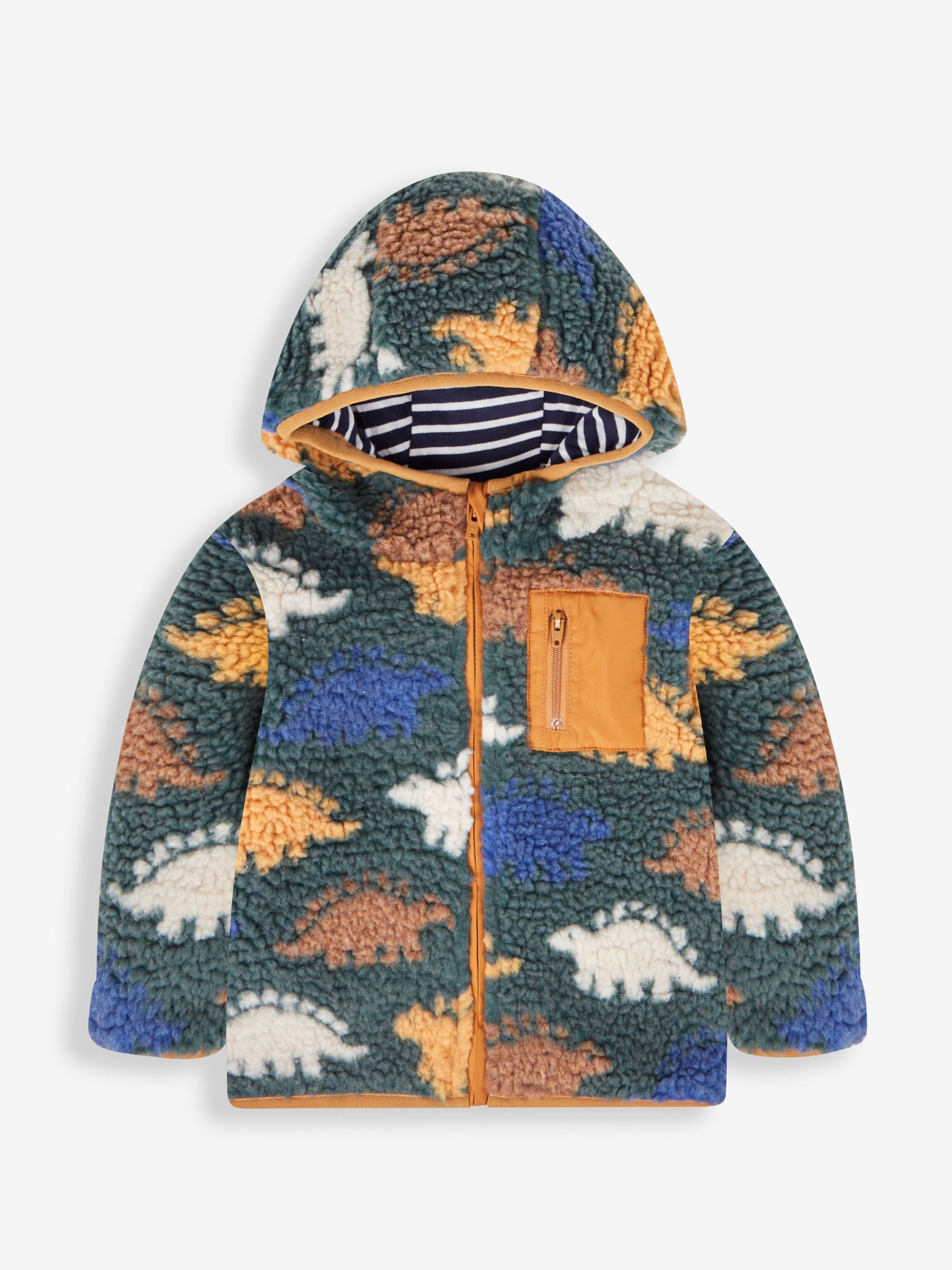 Khaki Green Stegosaurus Printed Fleece - Image 4 of 6