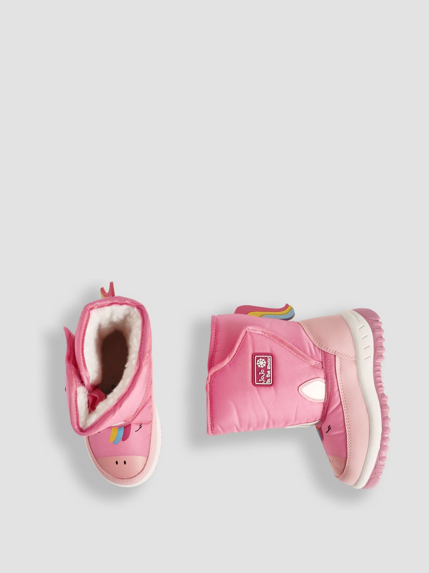 Pink Girls' Unicorn Snow Boots - Image 4 of 6
