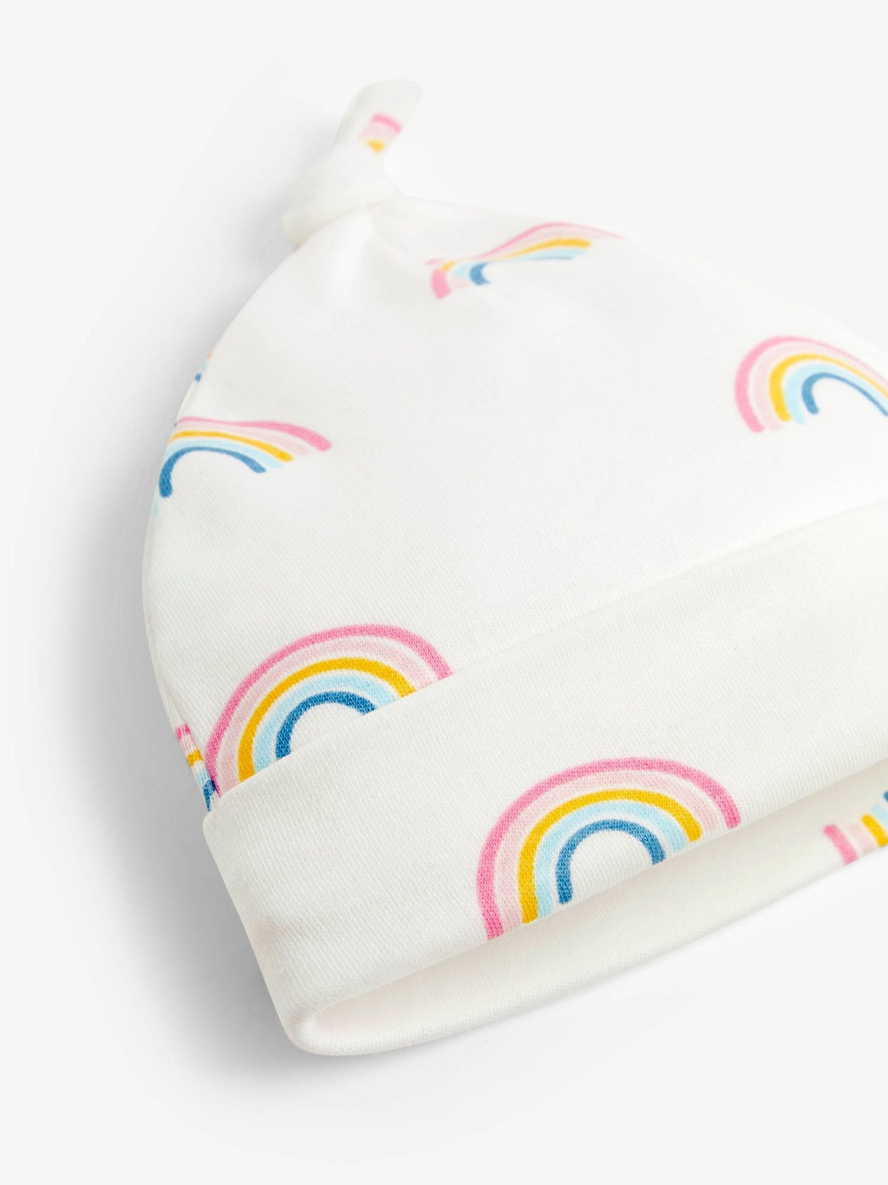 Cream Rainbow Baby Hat - Image 2 of 2