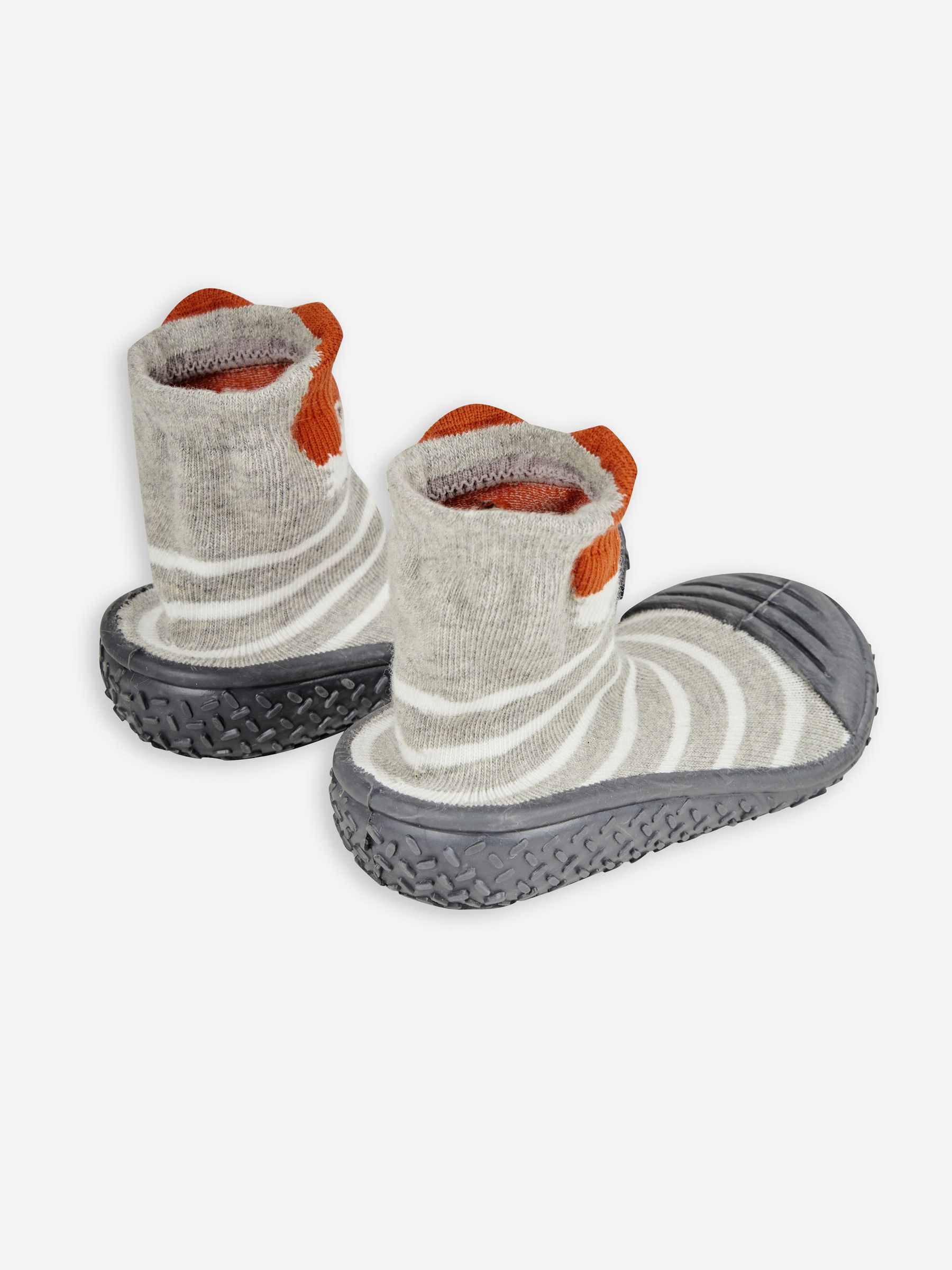 Grey Indoor Outdoor Fox Slipper Socks - Image 2 of 4
