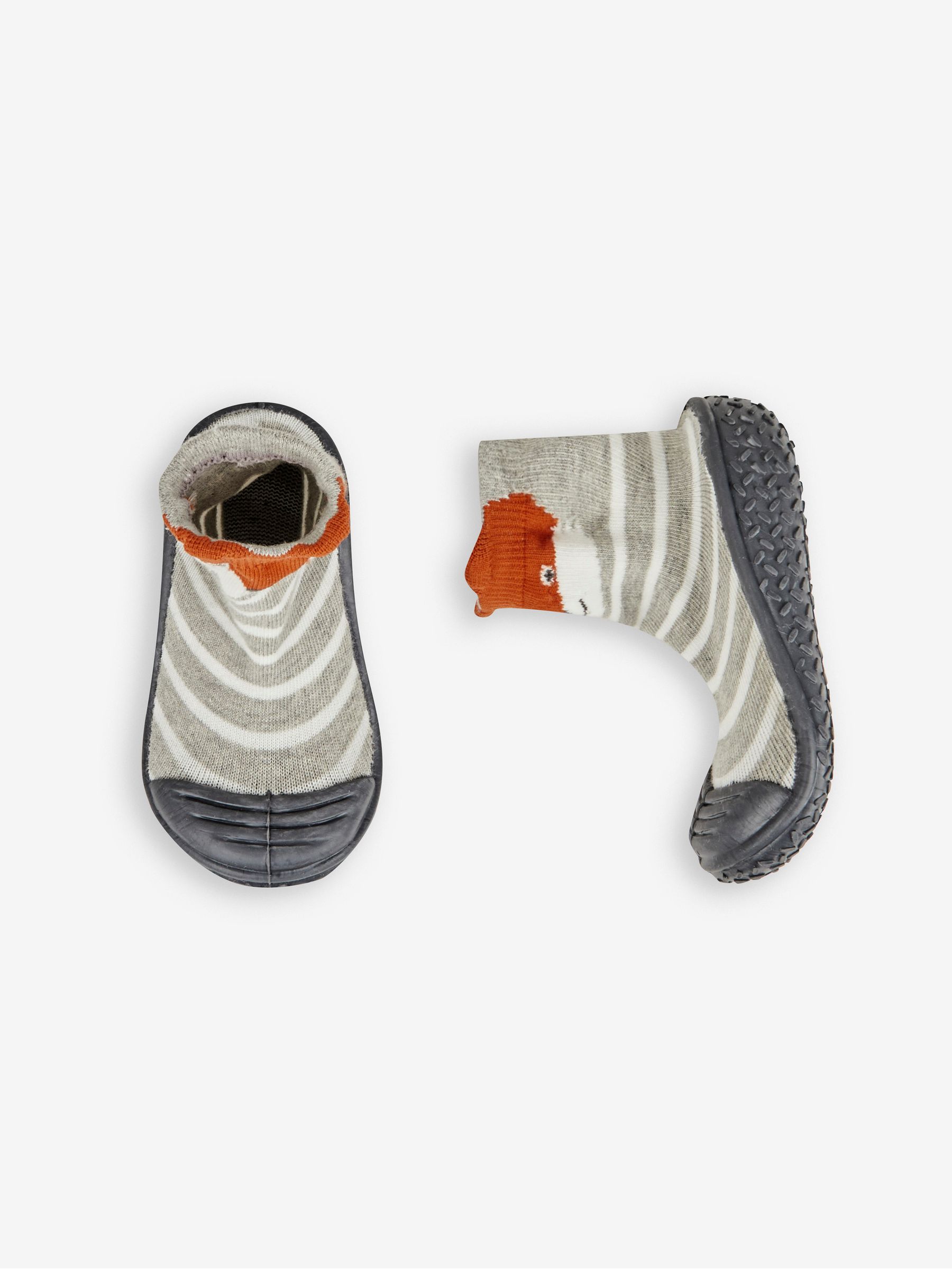 Grey Indoor Outdoor Fox Slipper Socks - Image 4 of 4