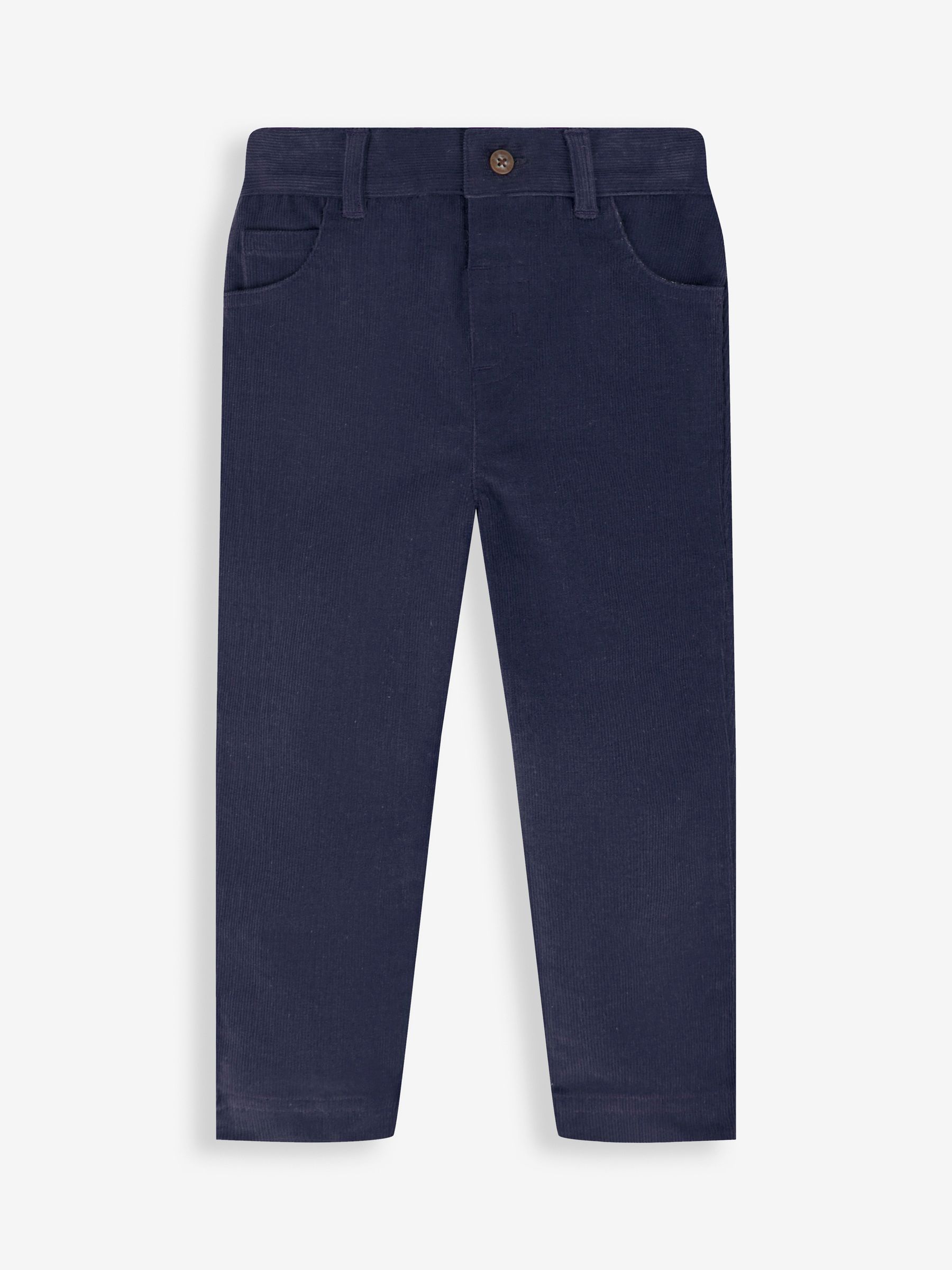 Navy Boys' Tartan Waistcoat, Shirt & Cord Trousers Set With Bow Tie - Image 5 of 9