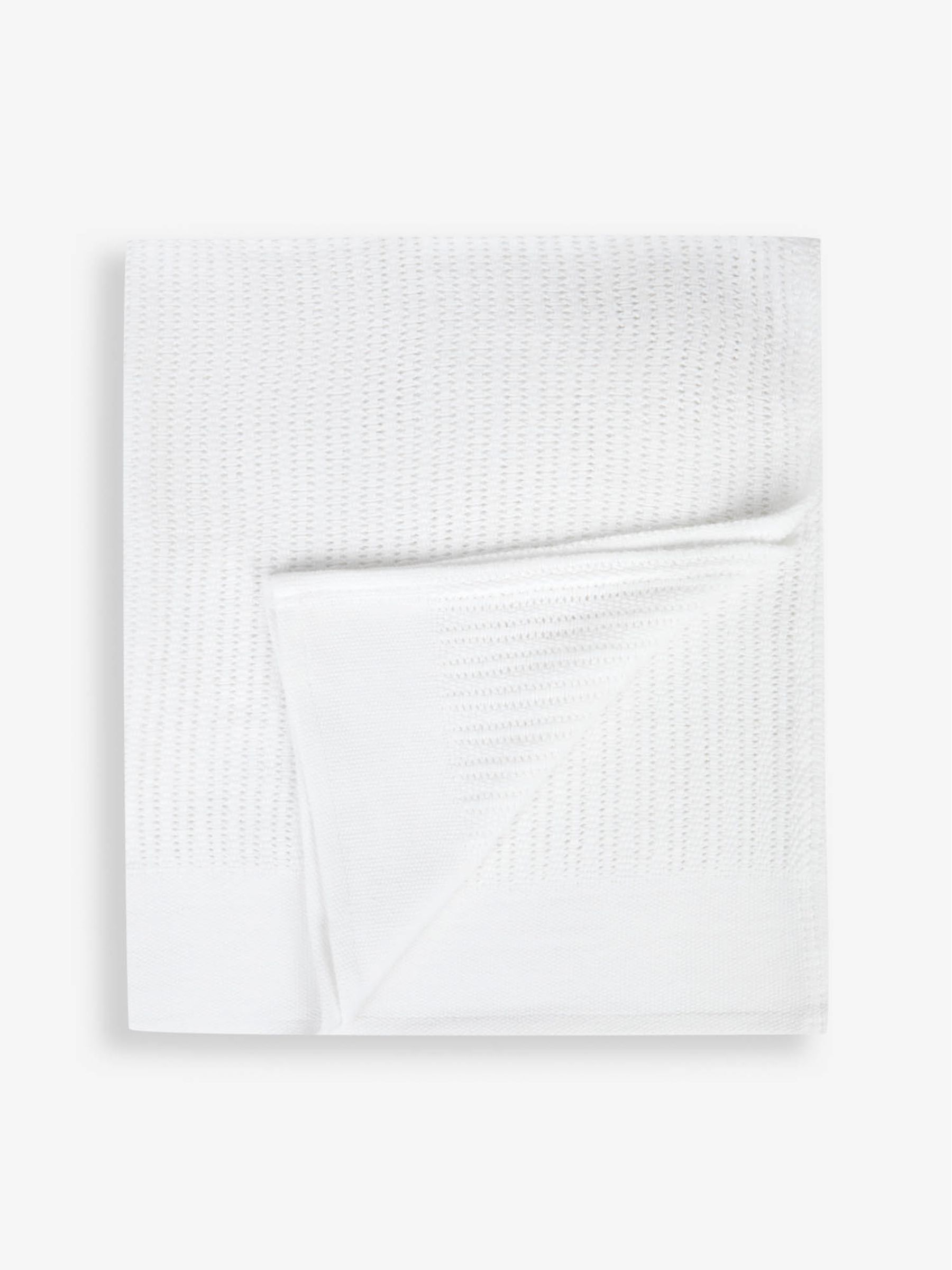 White Personalised Woven Cellular Blanket - Image 4 of 4