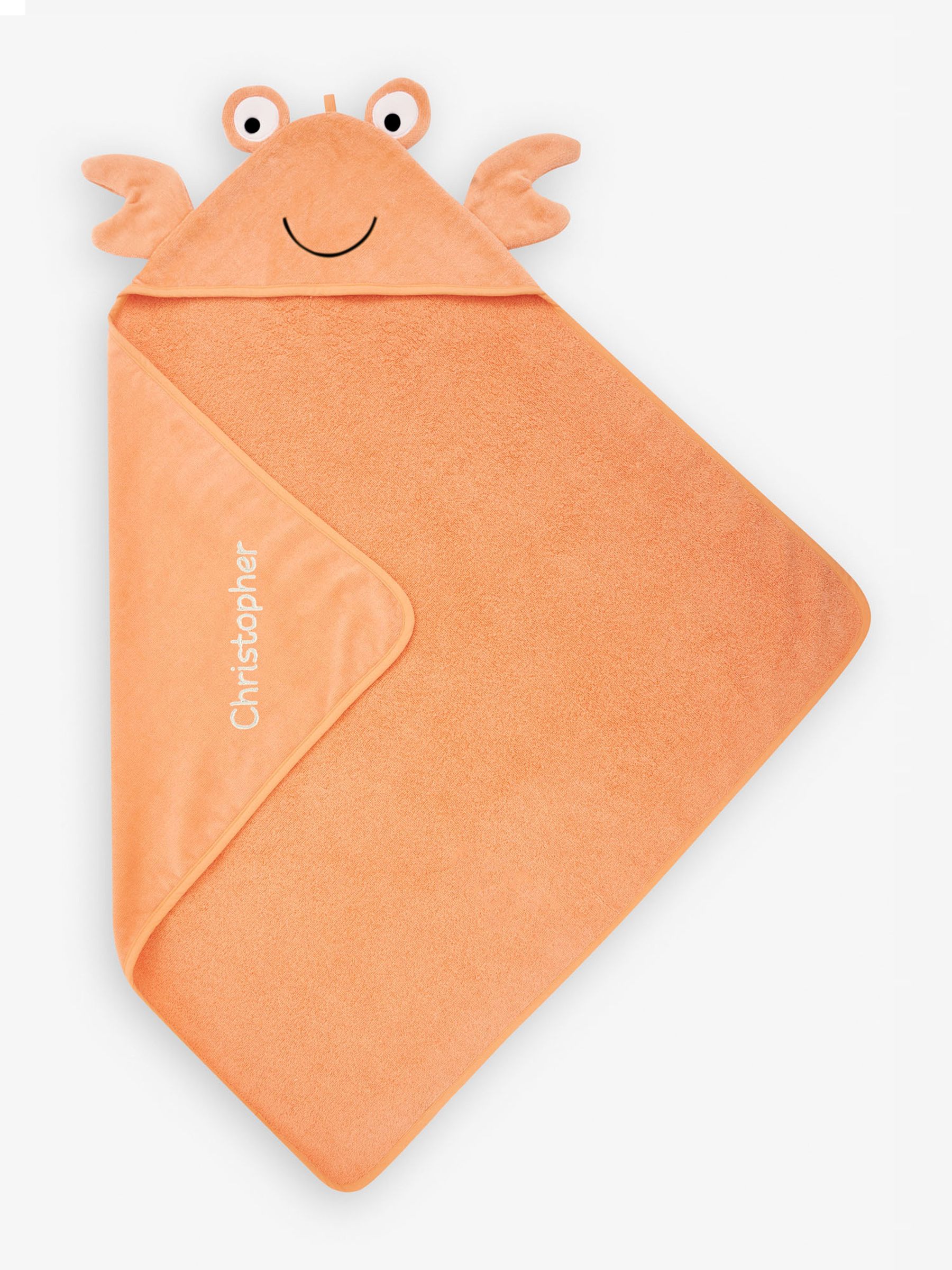 Personalised Crab Hooded Towel - Image 1 of 3