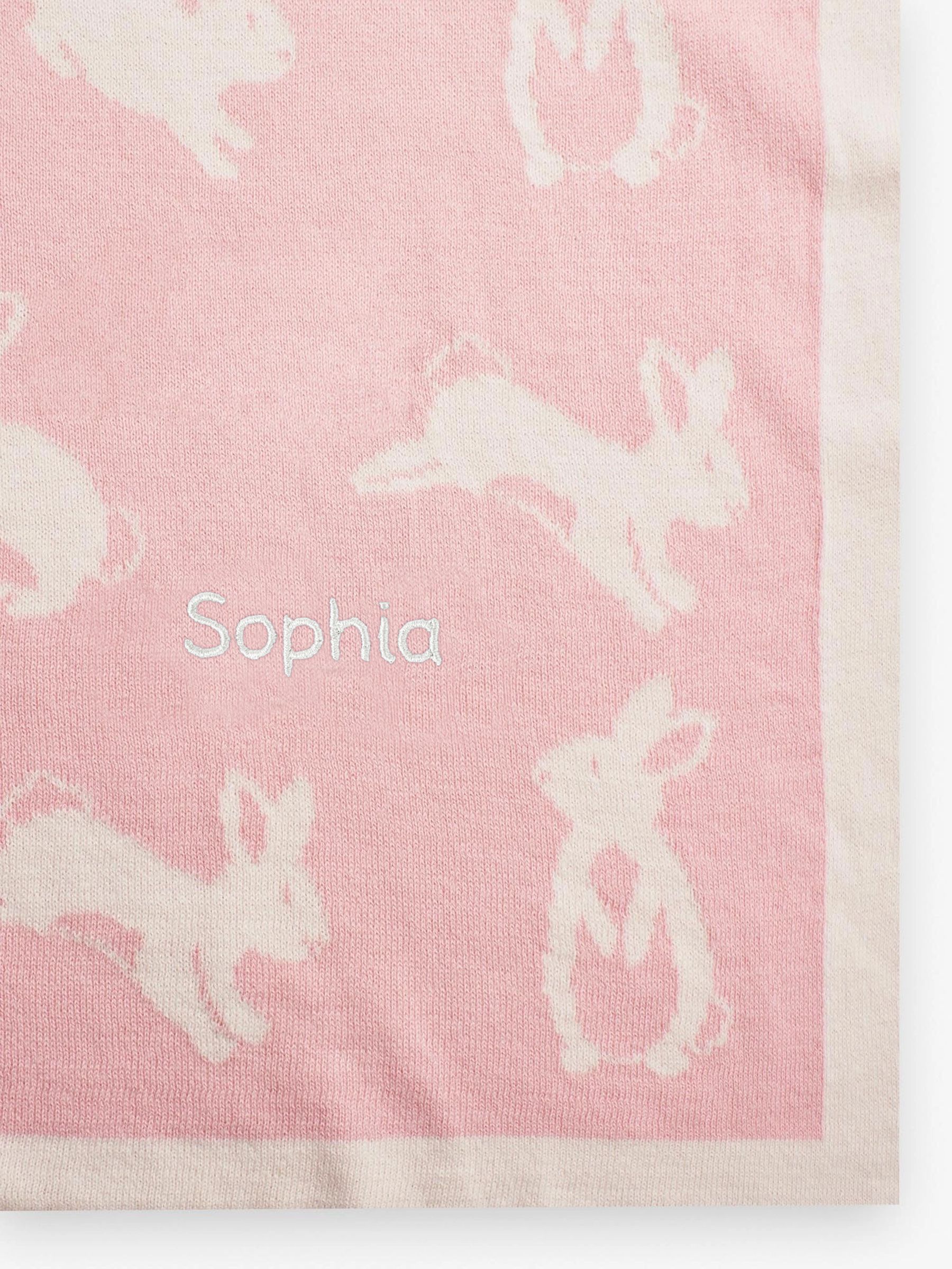 Personalised Bunny Jacquard Shawl - Image 1 of 4