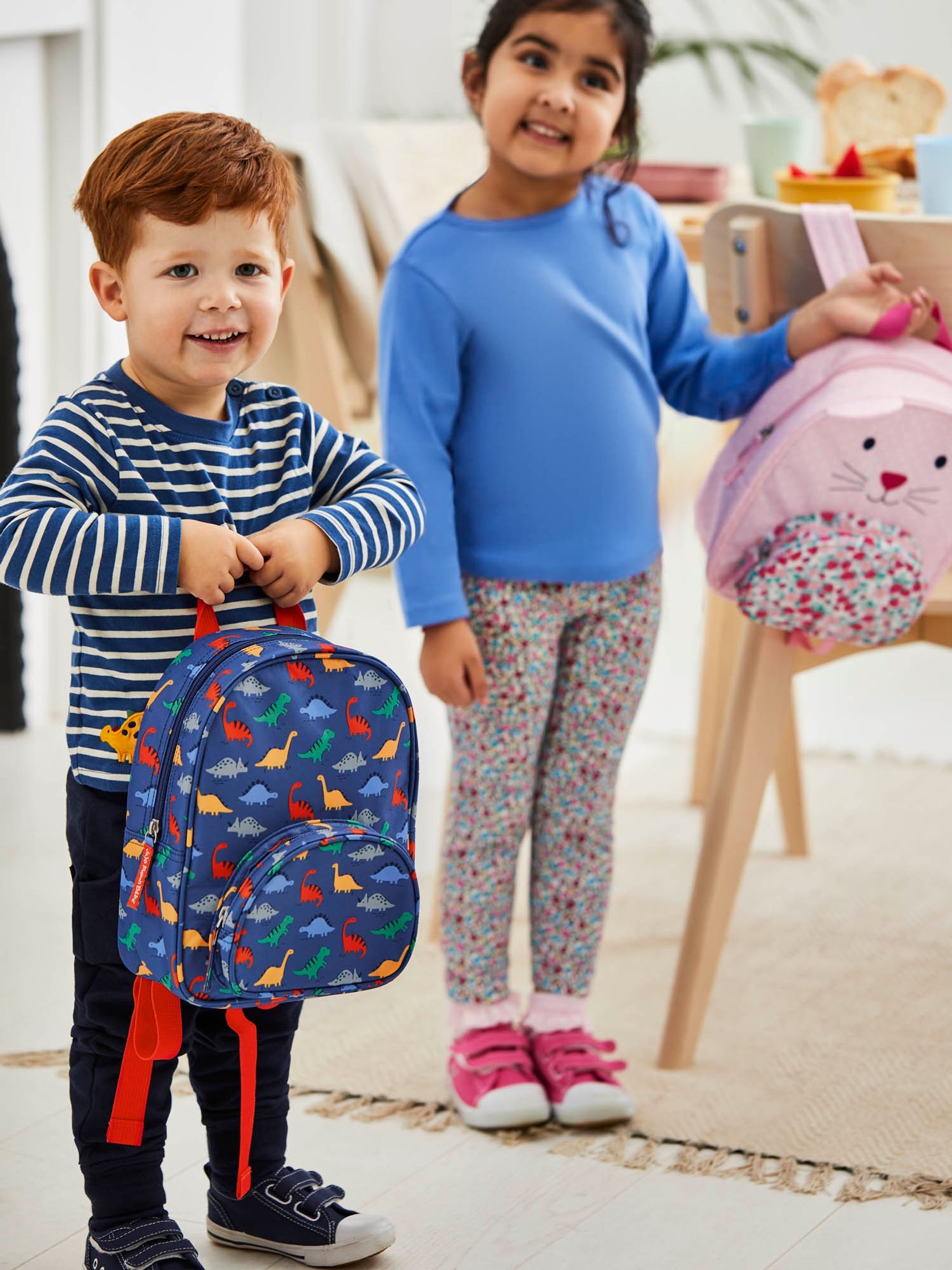 Blue Dino Printed Toddler Backpack - Image 2 of 5