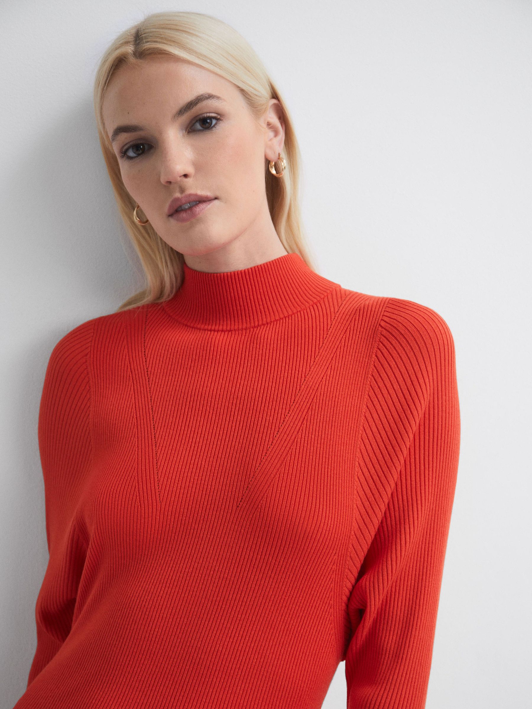 Florere Knitted Maxi Dress in Bright Orange - Image 5 of 7
