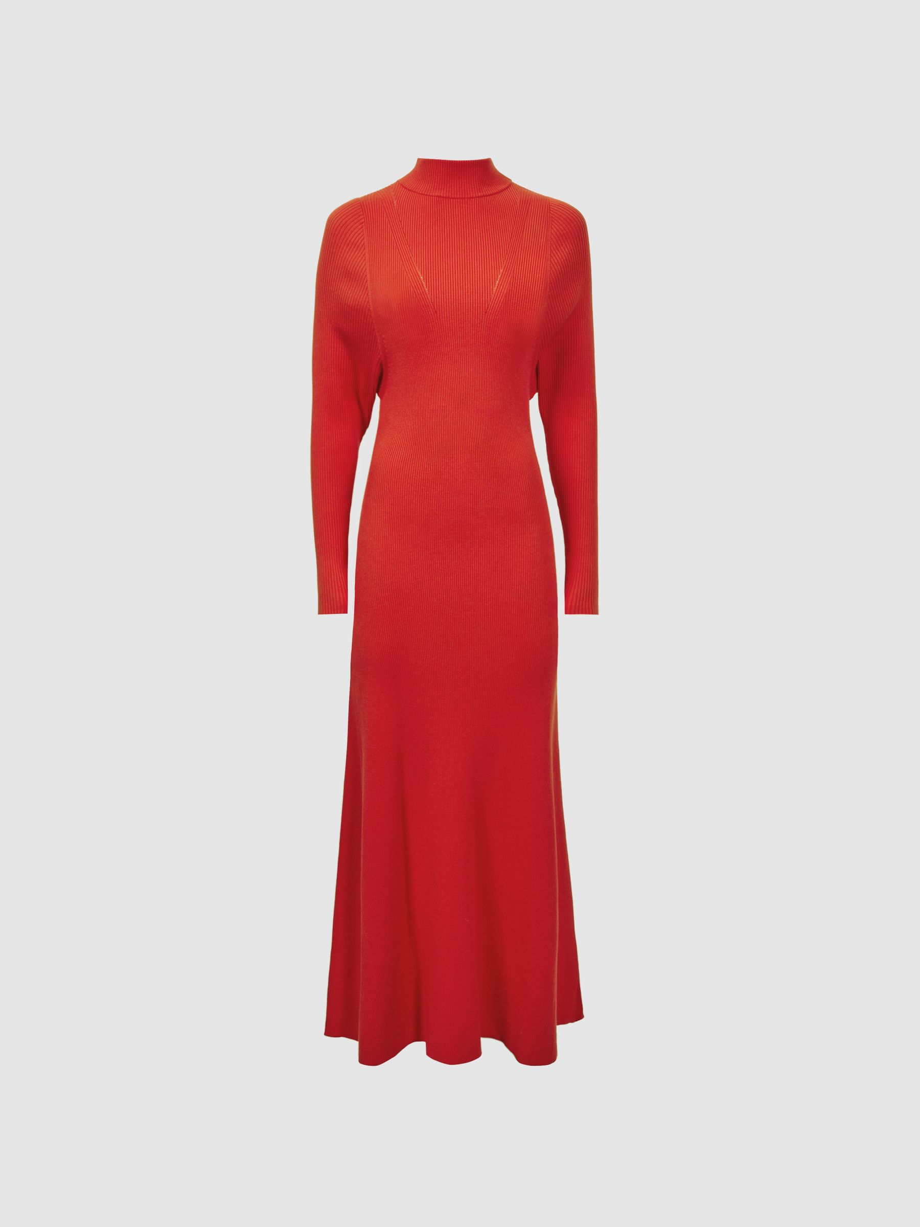Florere Knitted Maxi Dress in Bright Orange - Image 6 of 7