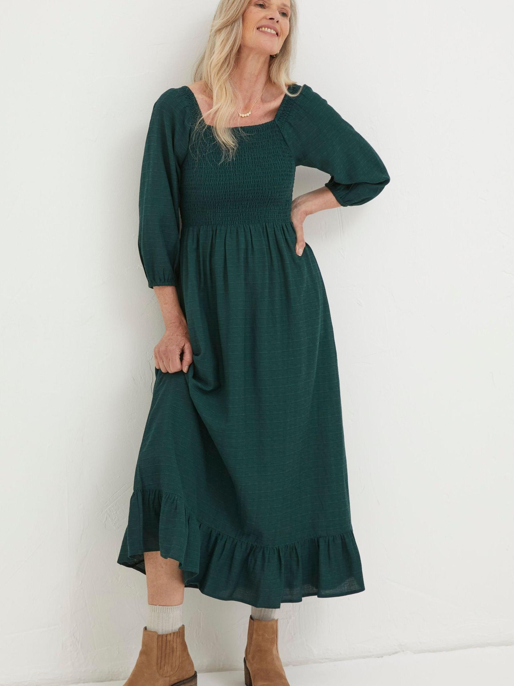 Forest Green Midi Dress - Image 1 of 5