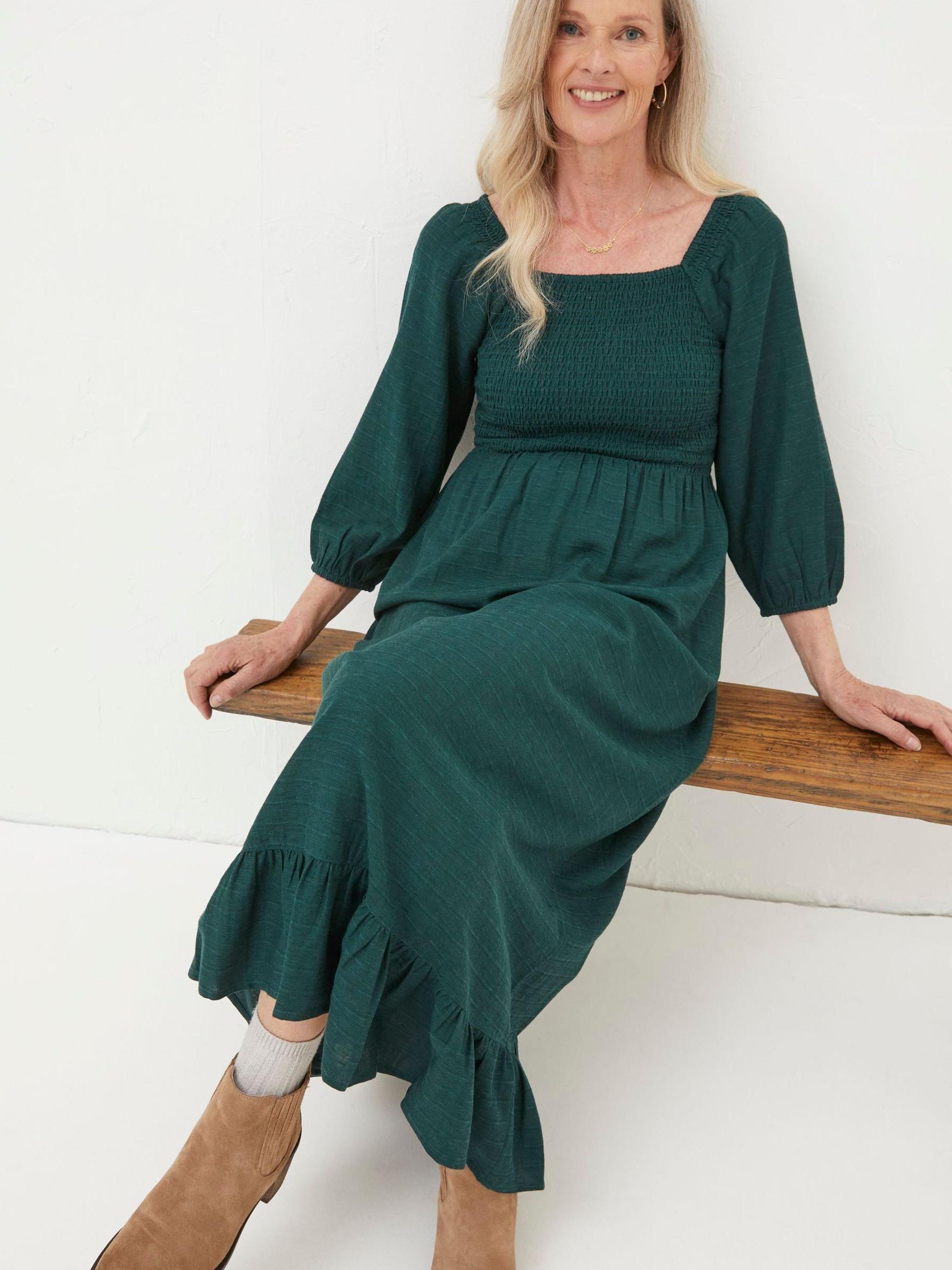 Forest Green Midi Dress - Image 3 of 5