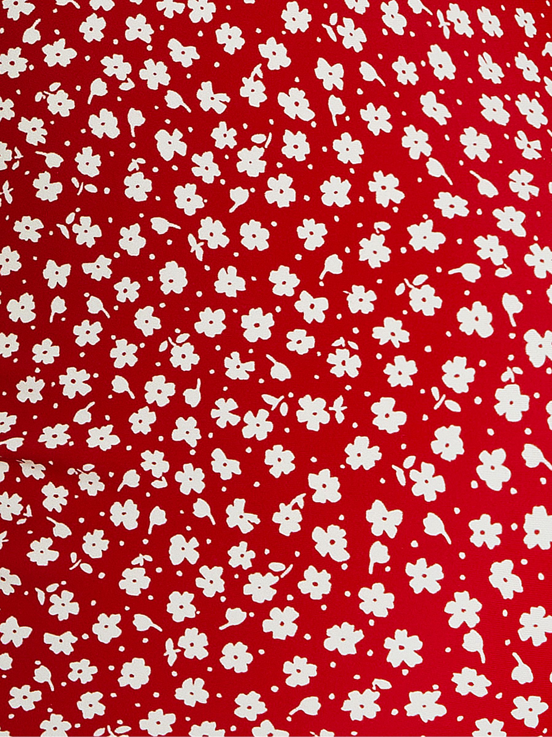 Red Ditsy Floral V-Neck Maternity Swimsuit - Image 4 of 4