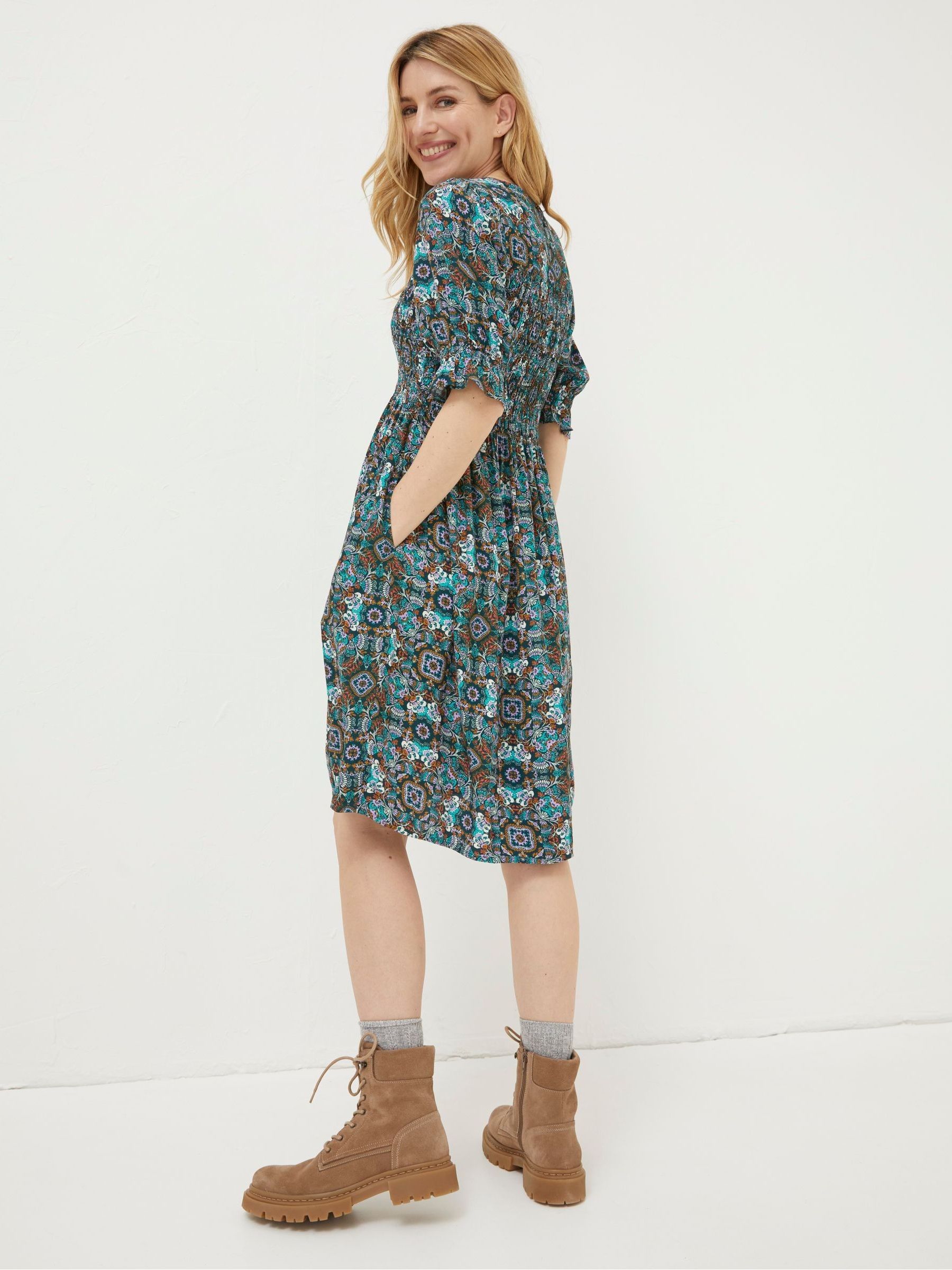 Green Pacey Mirrored Floral Dress - Image 2 of 6 Green Pacey Mirrored Floral Dress - Image 2 of 6