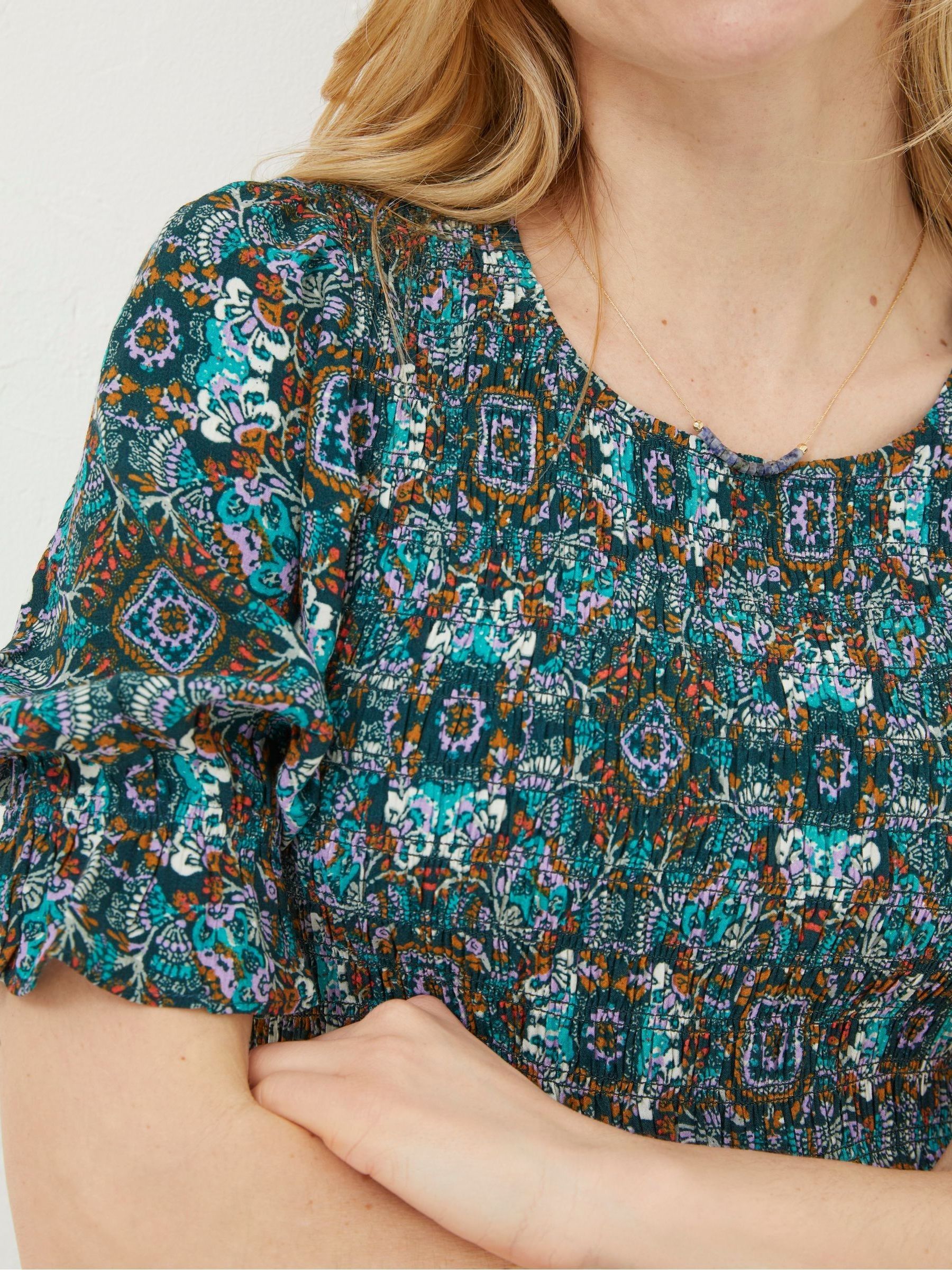 Green Pacey Mirrored Floral Dress - Image 5 of 6