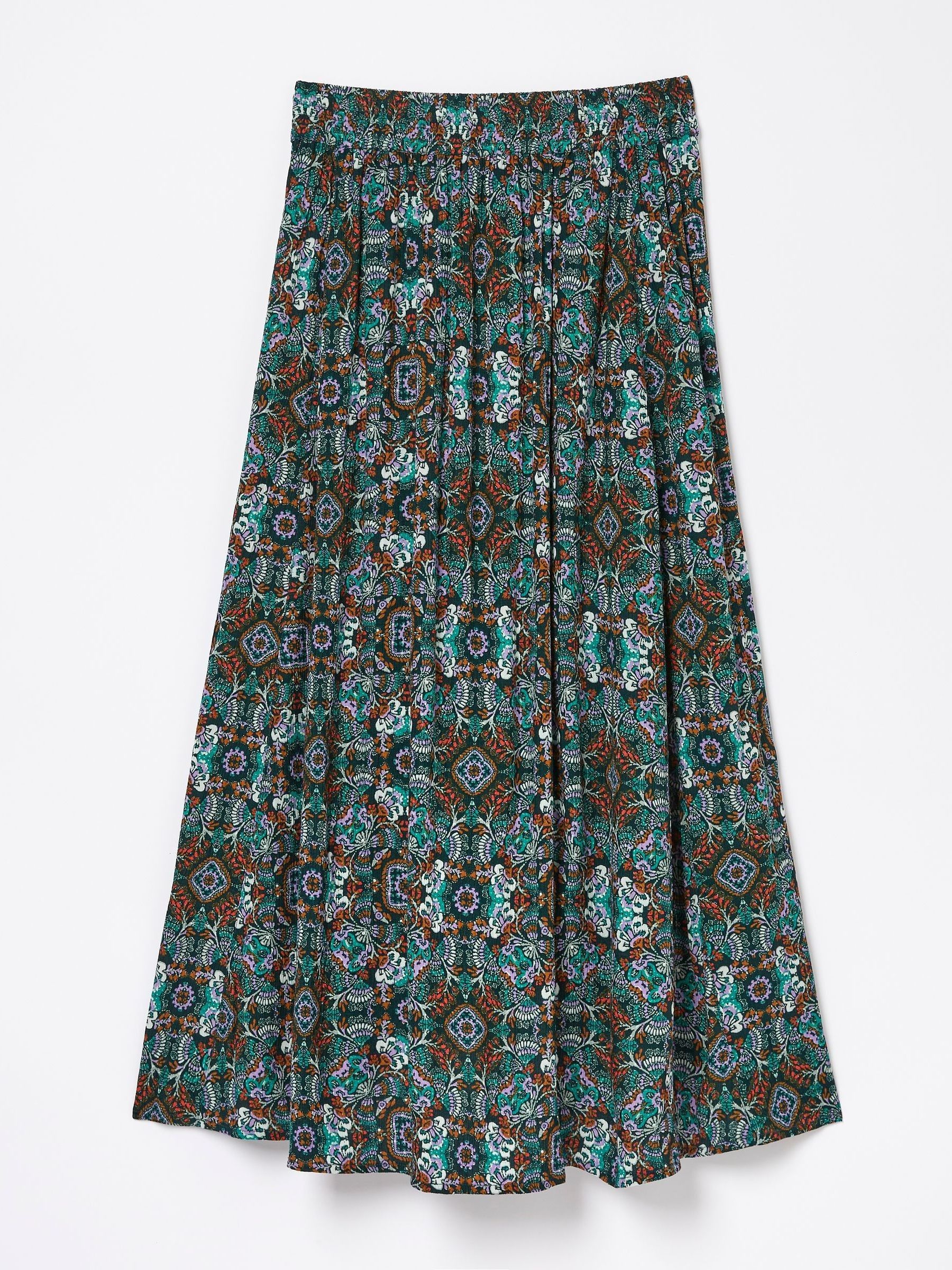 Green Millie Mirrored Floral Midi Skirt - Image 5 of 5