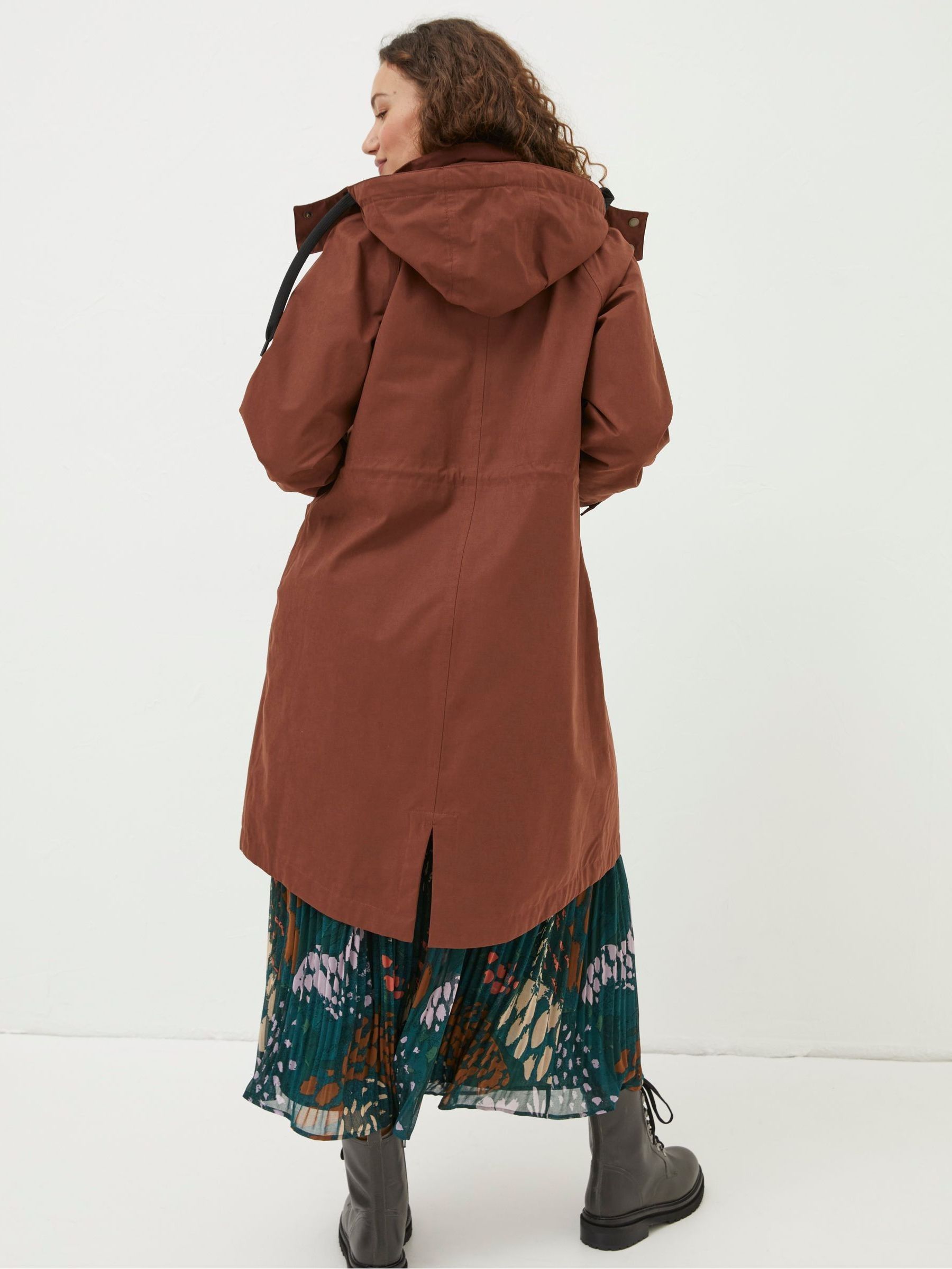 Brown Waterproof Longline Coat - Image 2 of 6