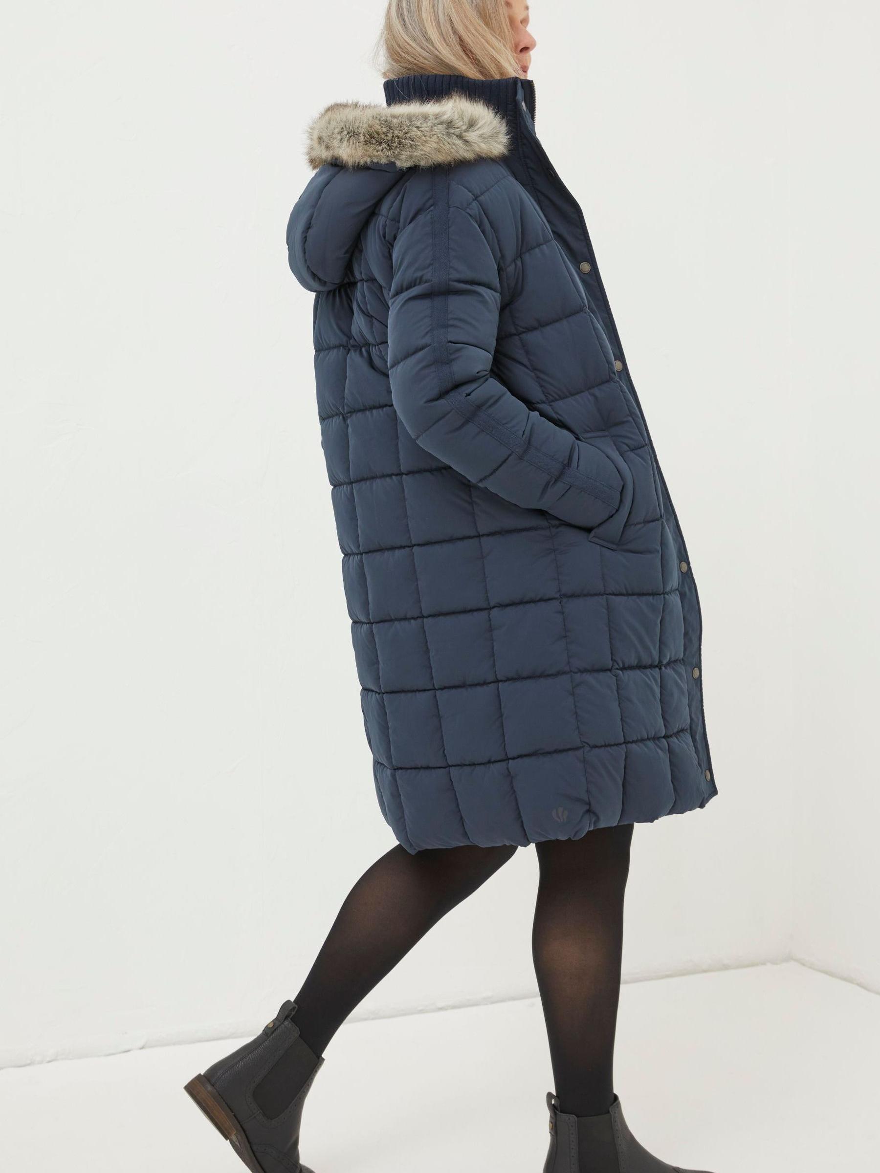 Blue Sienna Quilted Mid Length Coat - Image 2 of 4 Blue Sienna Quilted Mid Length Coat - Image 2 of 4