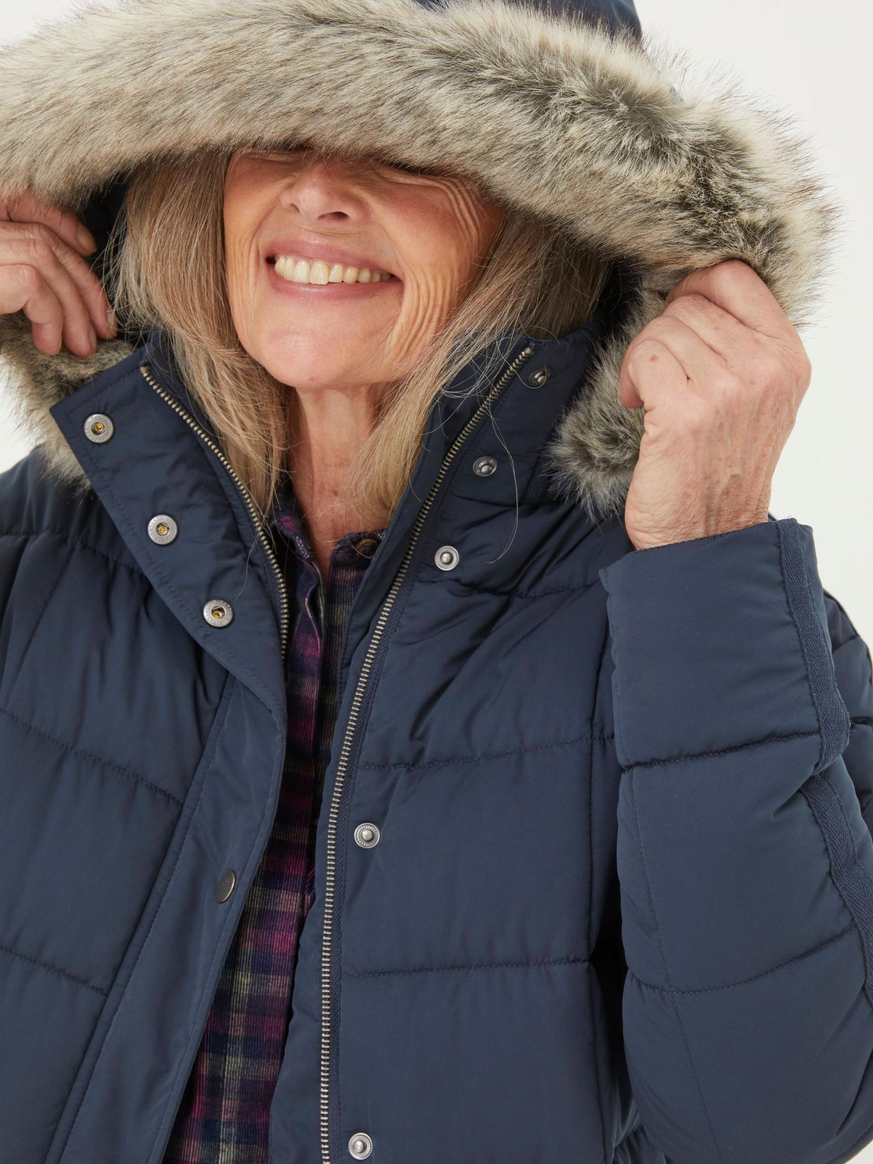 Blue Sienna Quilted Mid Length Coat - Image 3 of 4