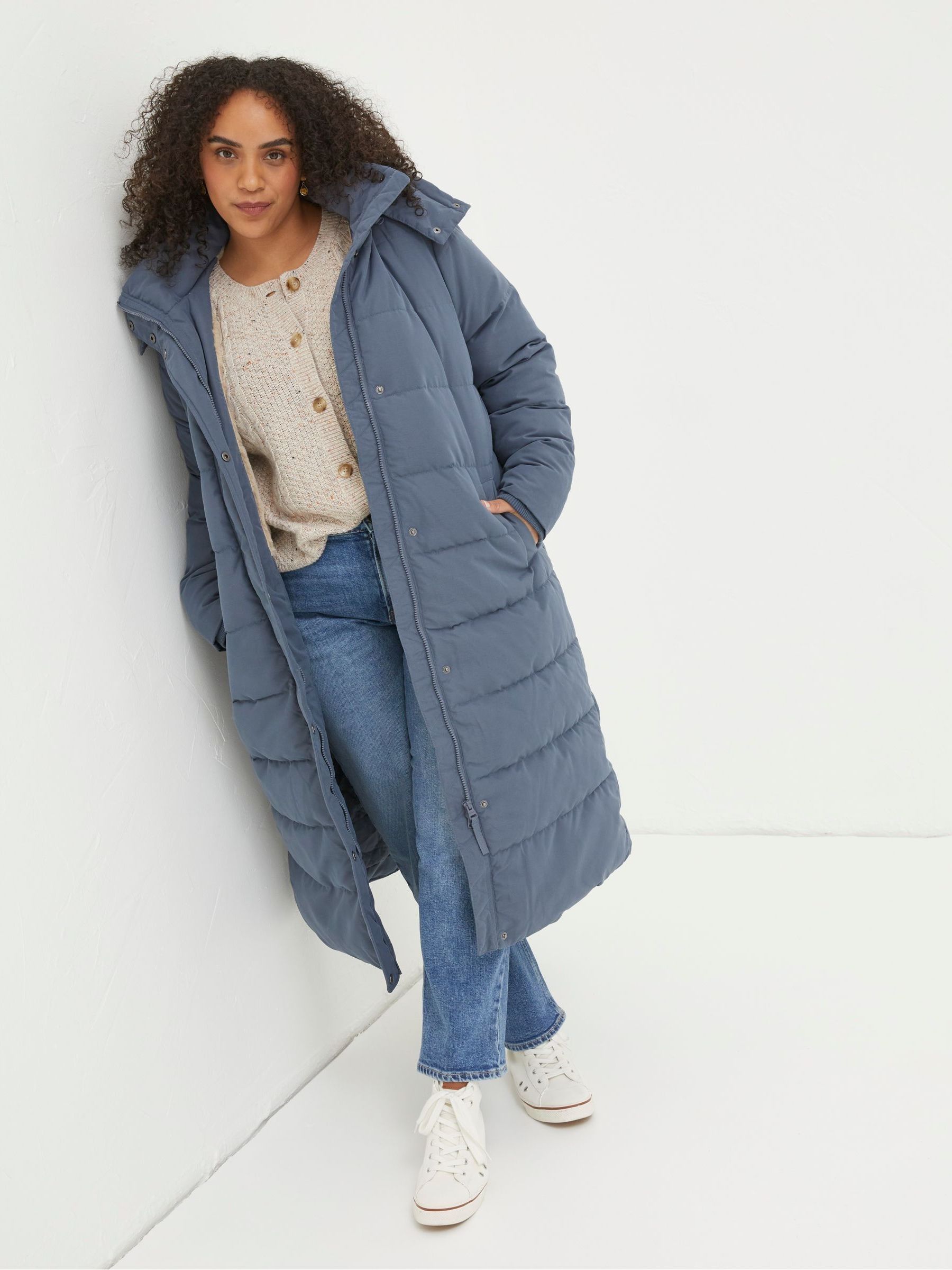Blue Harley Long Puffer Coat - Image 3 of 6