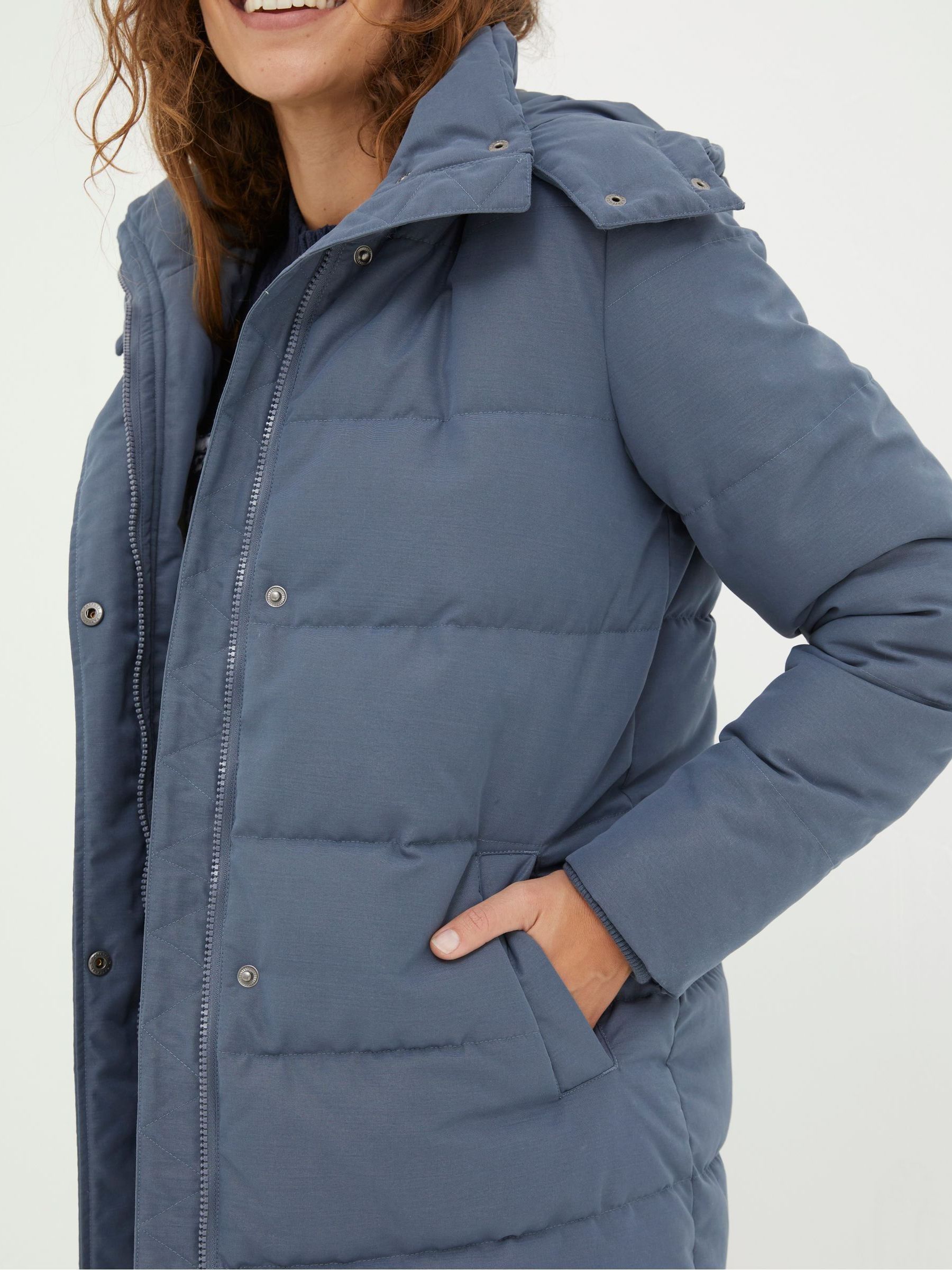 Blue Harley Long Puffer Coat - Image 4 of 6
