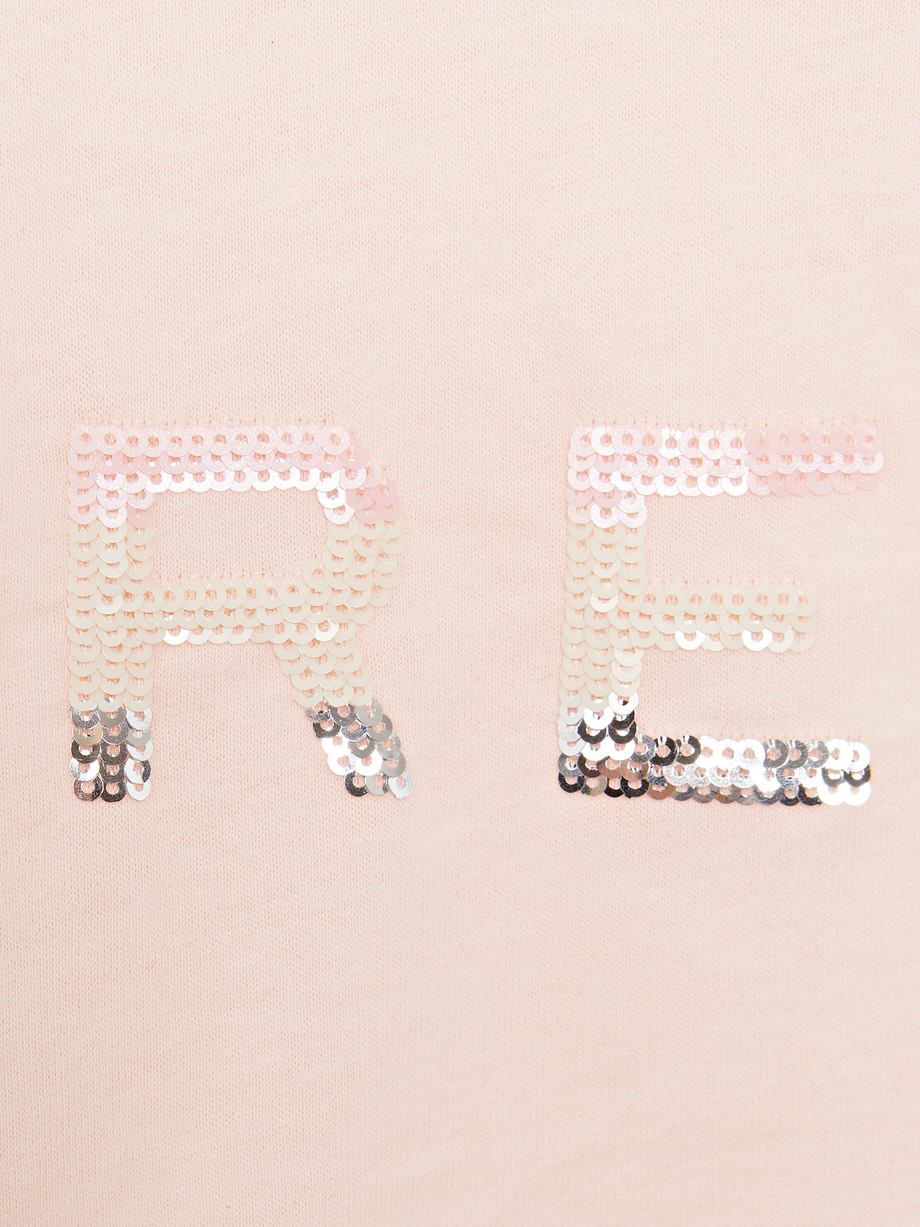 9-14 yrs Cotton Crew Neck Cropped T-Shirt in Pink - Image 6 of 6