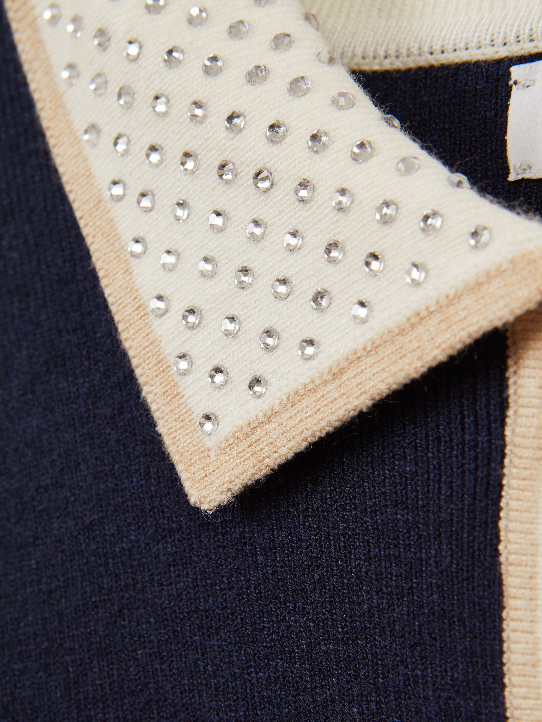 9-14 yrs Embellished Knitted Cardigan in Navy - Image 5 of 5