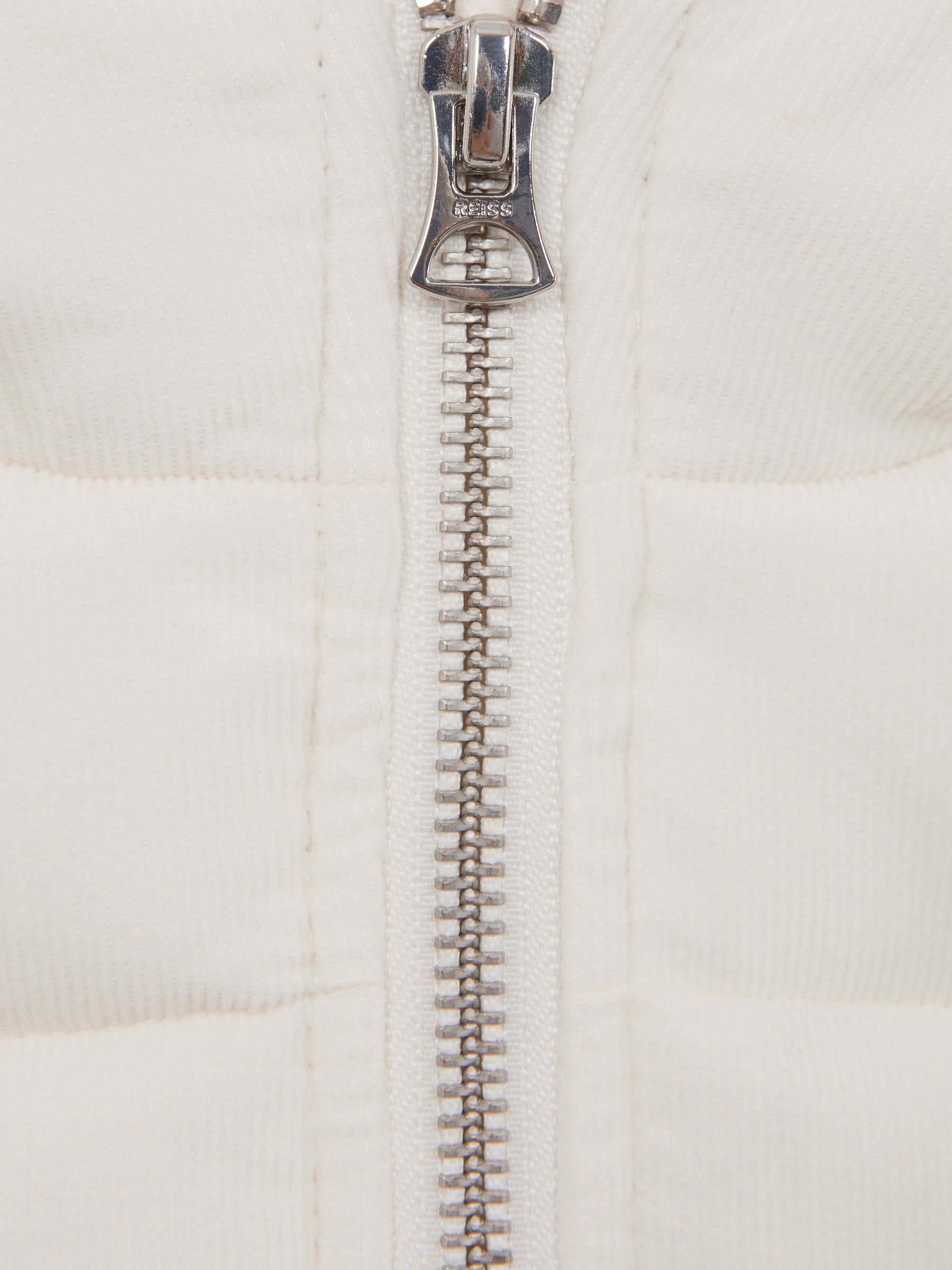 Senior Quilted Corduroy Hooded Gilet in Ecru - Image 5 of 5