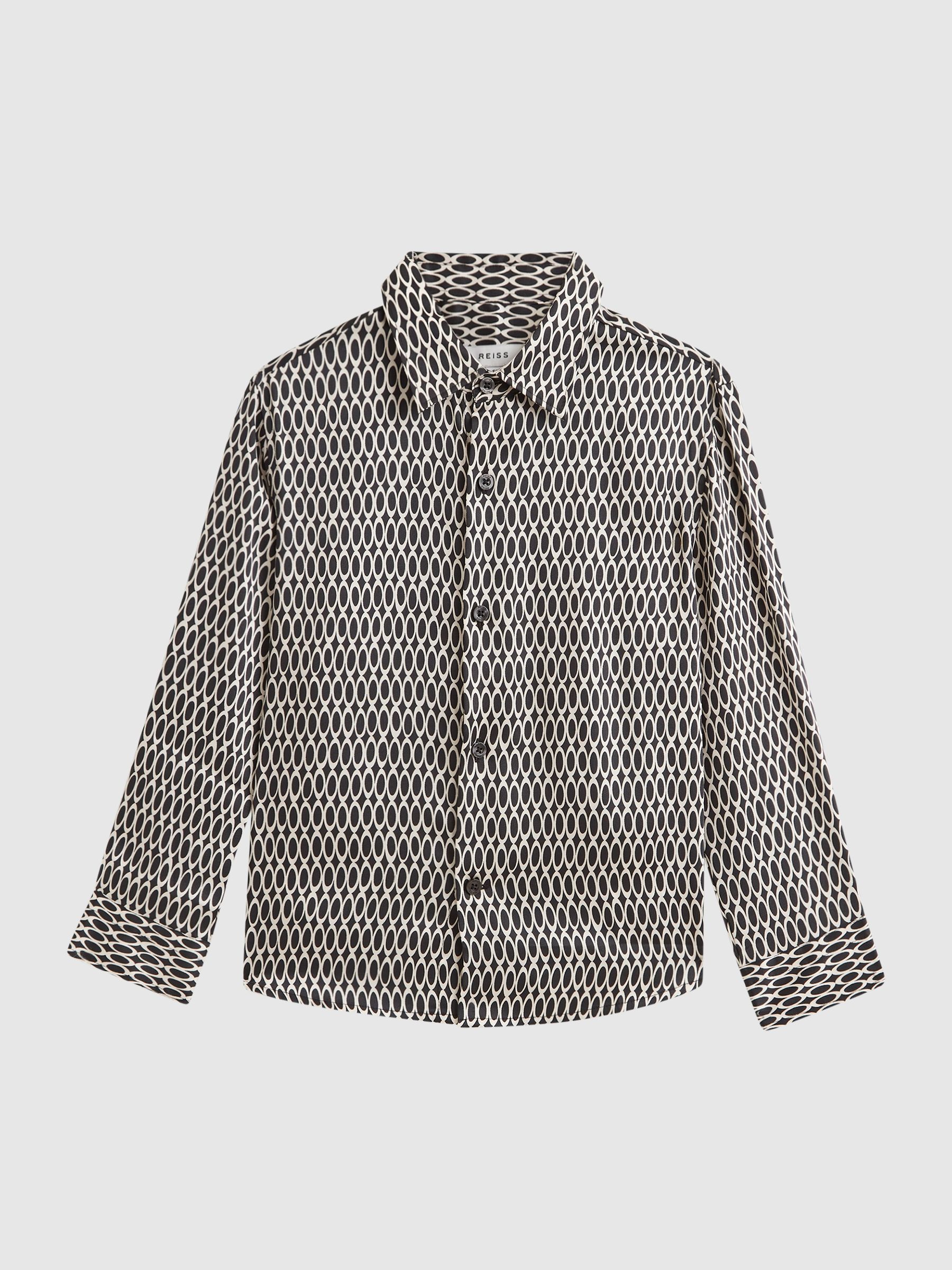 Monogram Button-Through Shirt in Black - Image 2 of 6