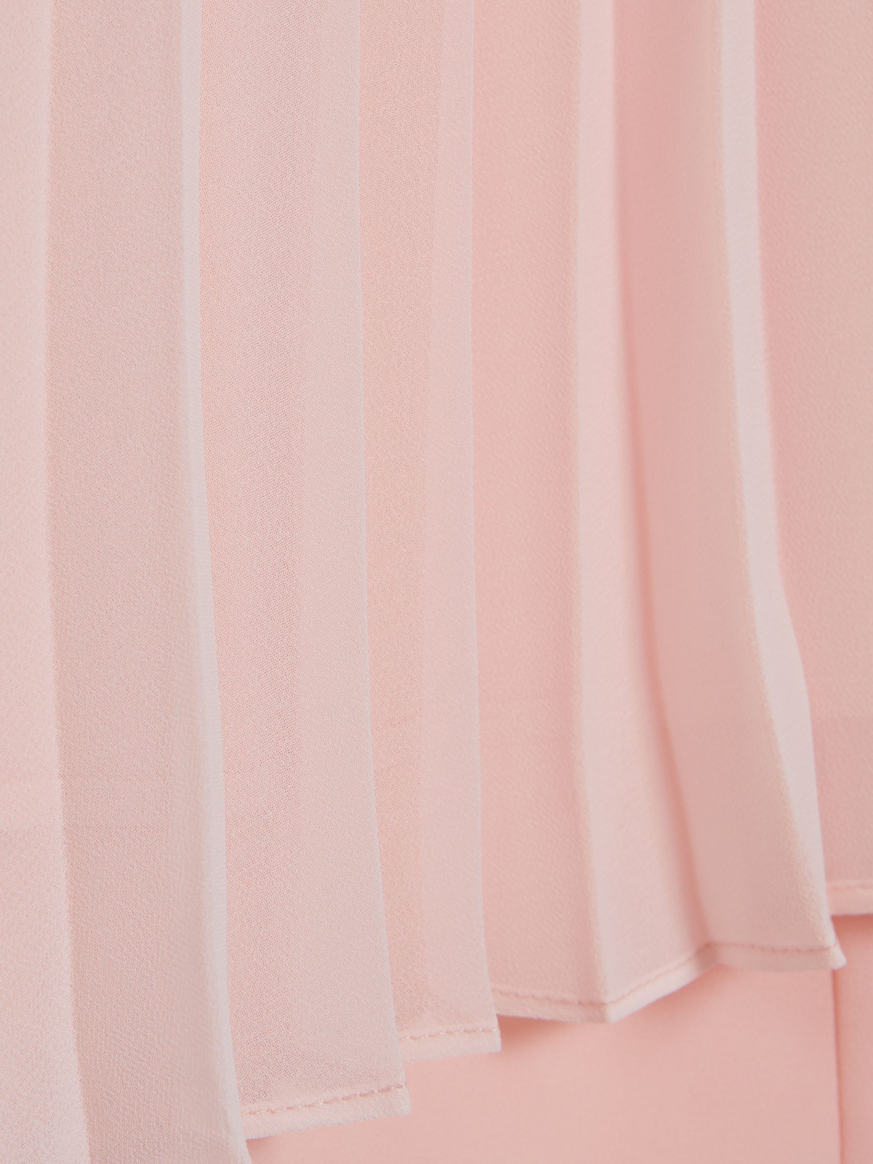 Pleated Flare Sleeve Top in Pink - Image 6 of 6