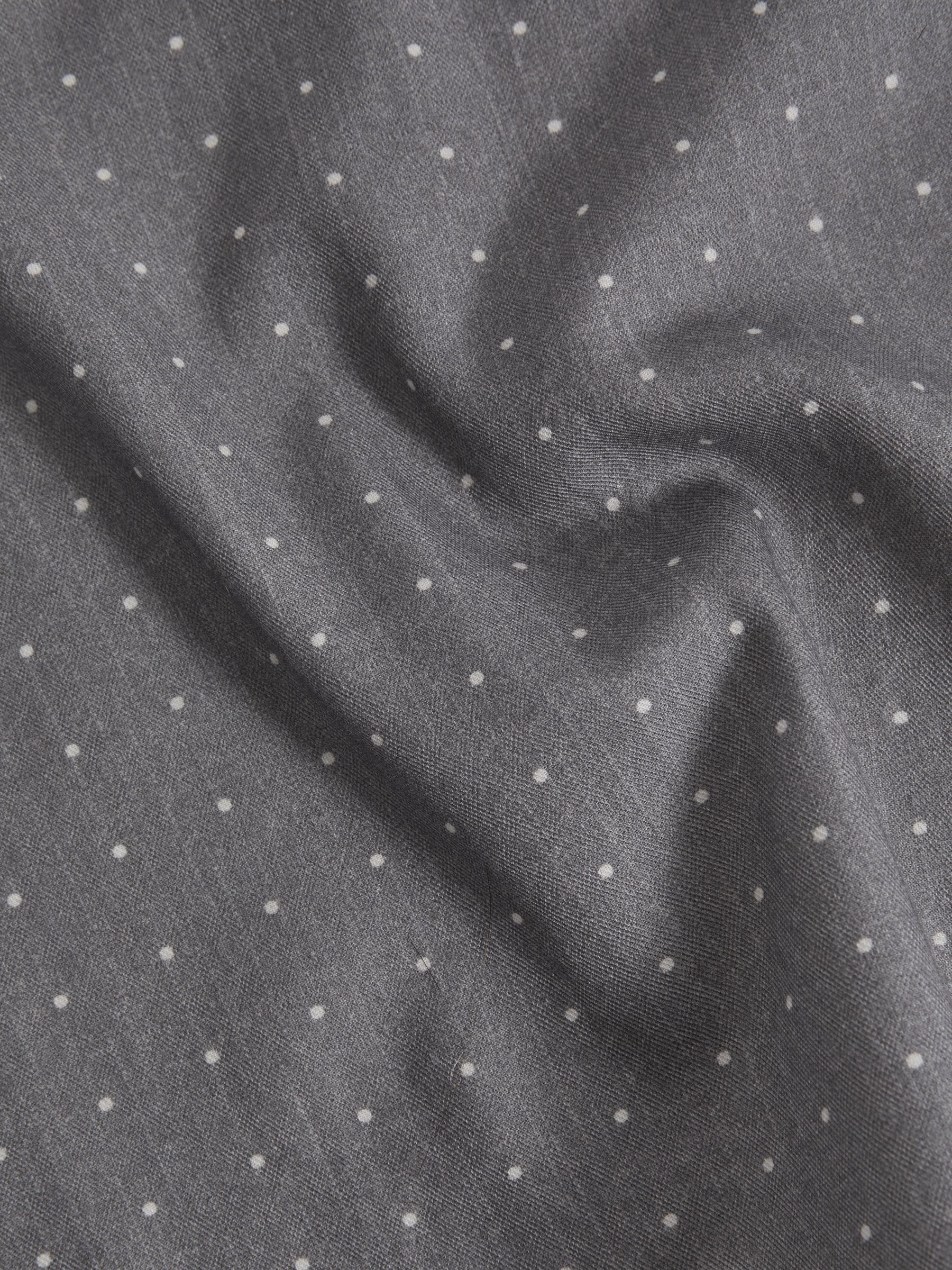 Cotton-Wool Polka Dot Pocket Square in Soft Grey - Image 5 of 5