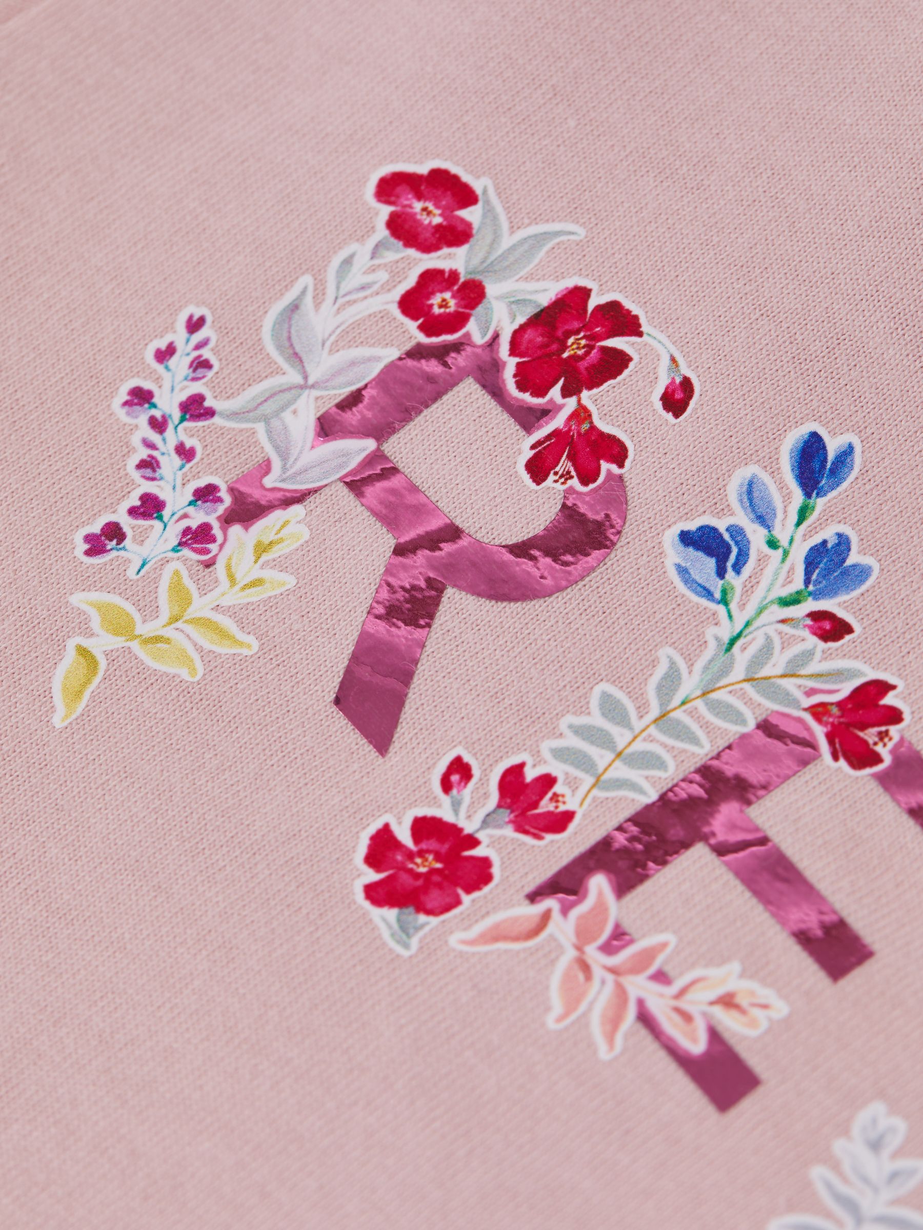 Senior Printed Cotton T-Shirt in Pale Pink - Image 5 of 5