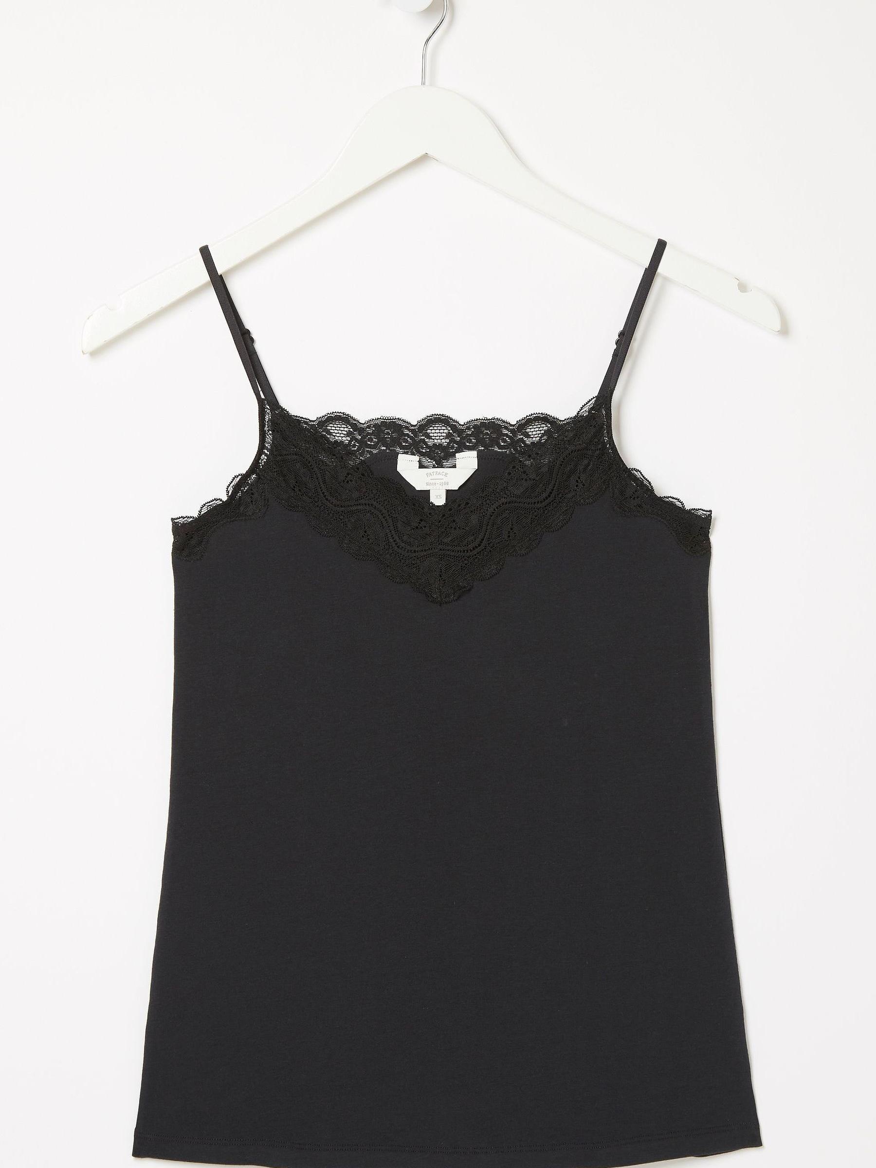 Black V-Neck Lace Vest - Image 3 of 3