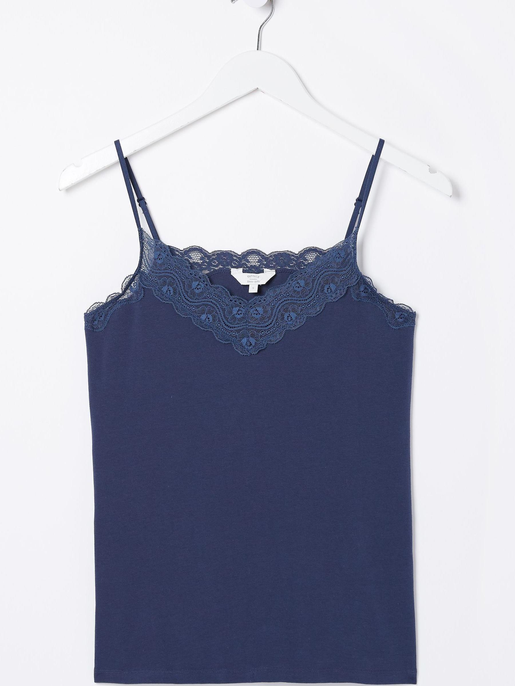 Blue V-Neck Lace Vest - Image 4 of 4