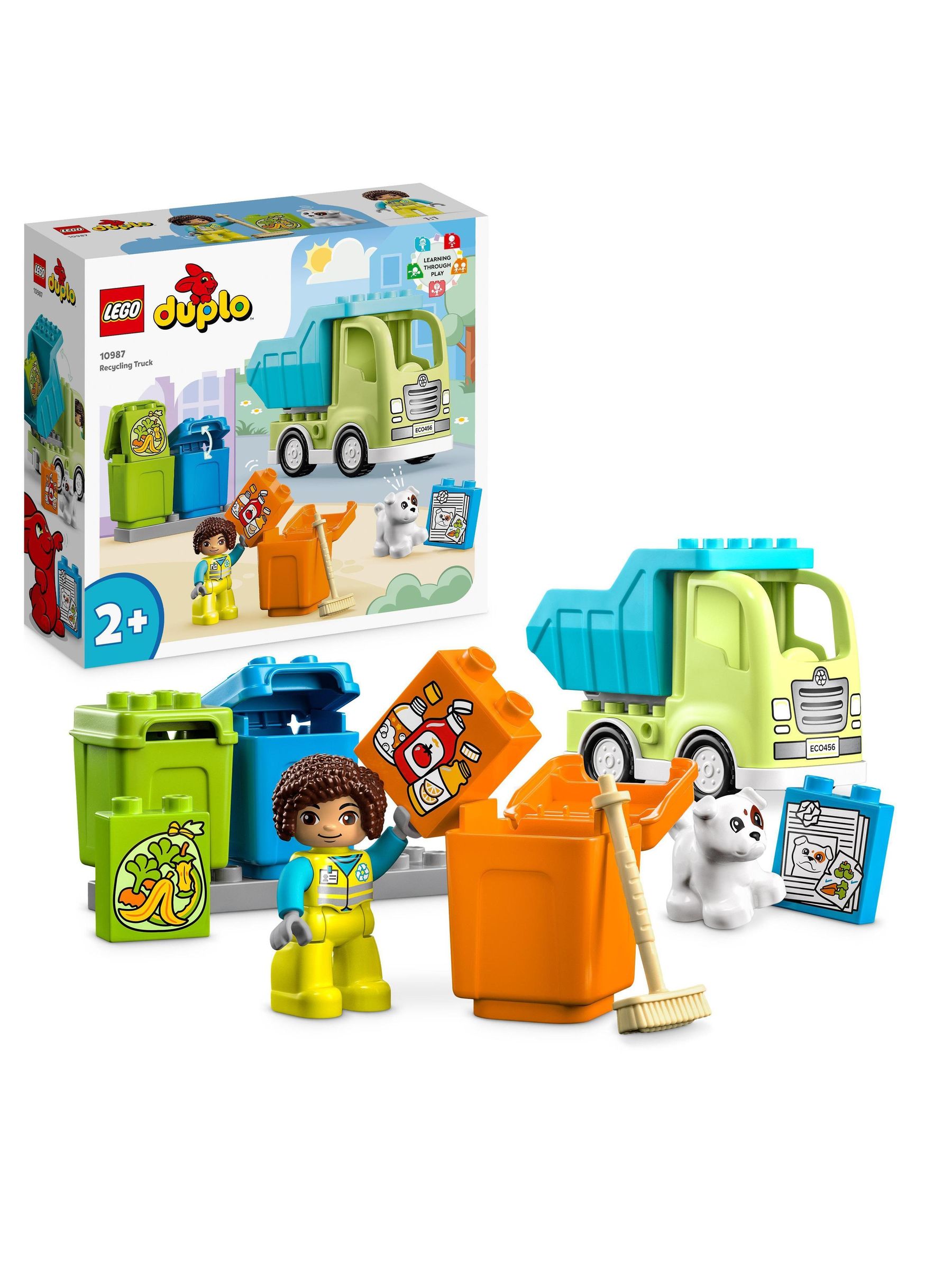 LEGO DUPLO Town Recycling Truck Colour Sorting 2+ Toy - Image 1 of 8