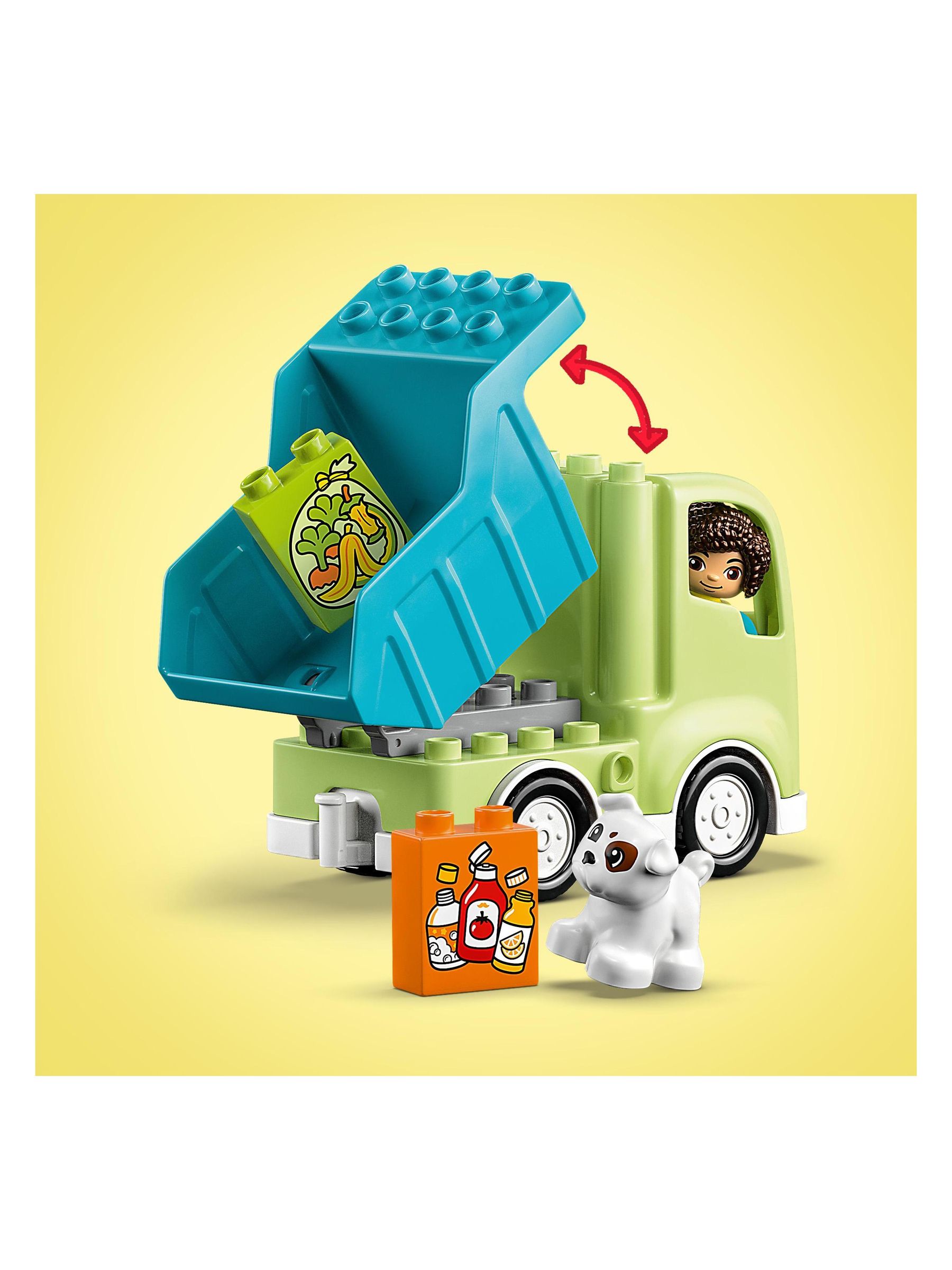 LEGO DUPLO Town Recycling Truck Colour Sorting 2+ Toy - Image 5 of 8