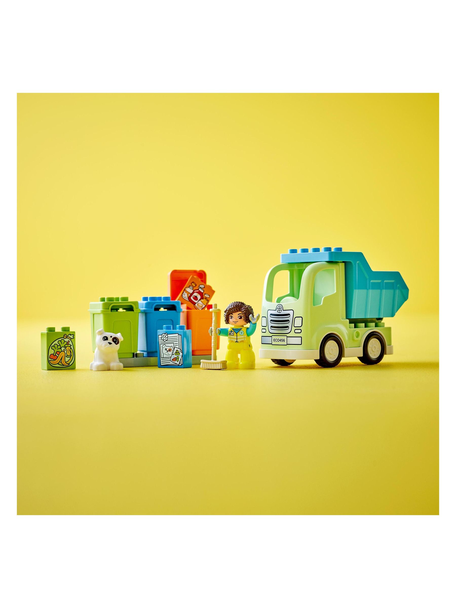 LEGO DUPLO Town Recycling Truck Colour Sorting 2+ Toy - Image 7 of 8