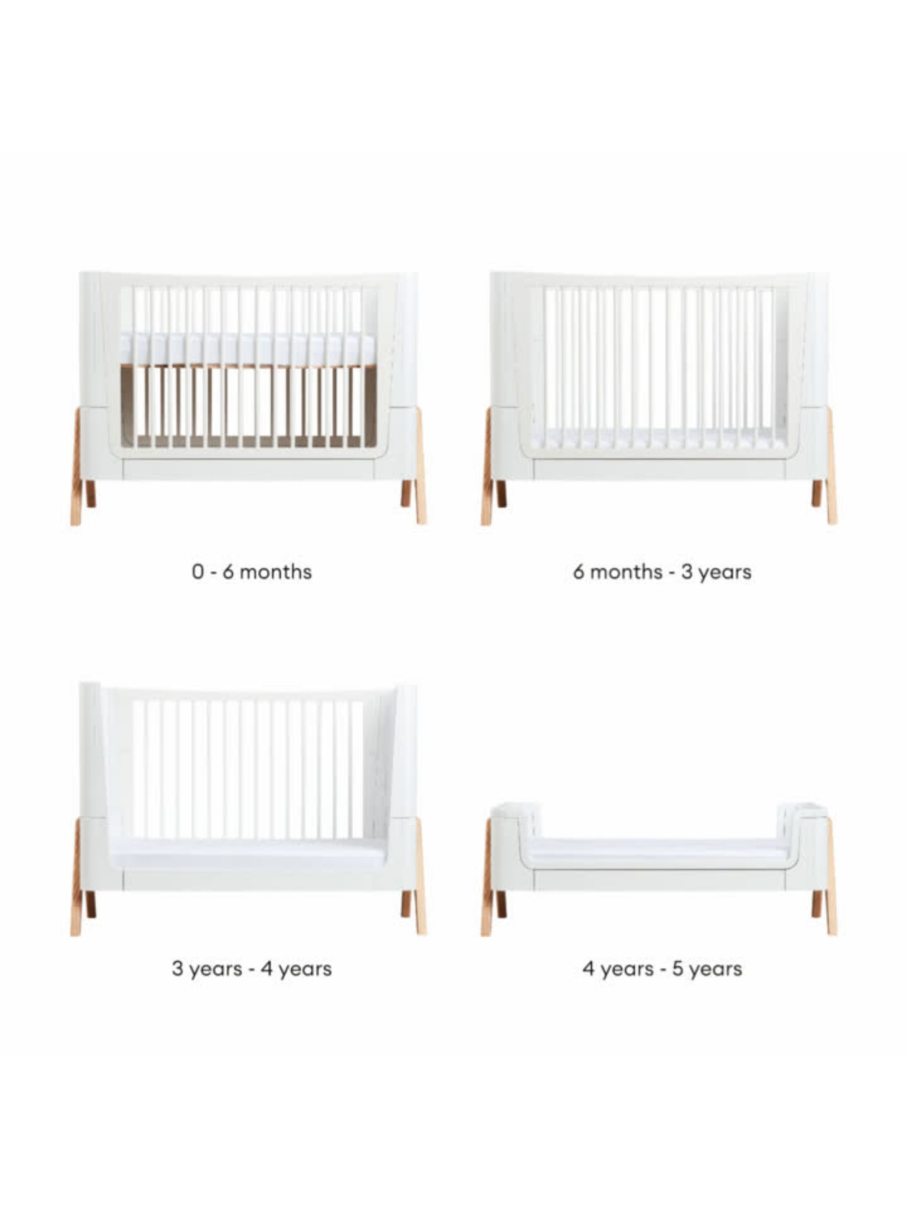 Gaia Baby White Hera Cot Bed and Dresser Set - Image 3 of 6
