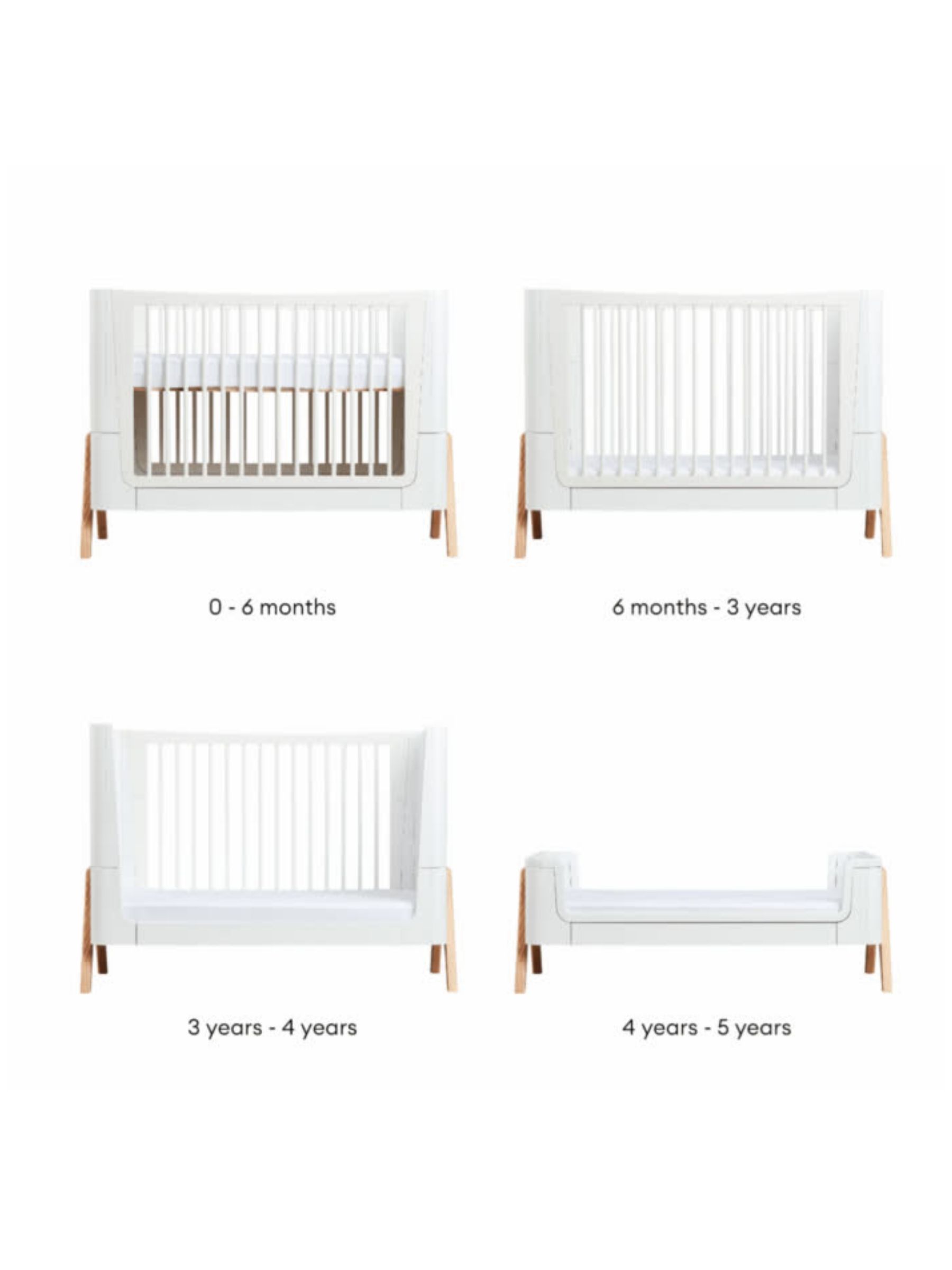 Gaia Baby White Hera Cot Bed - Image 3 of 6
