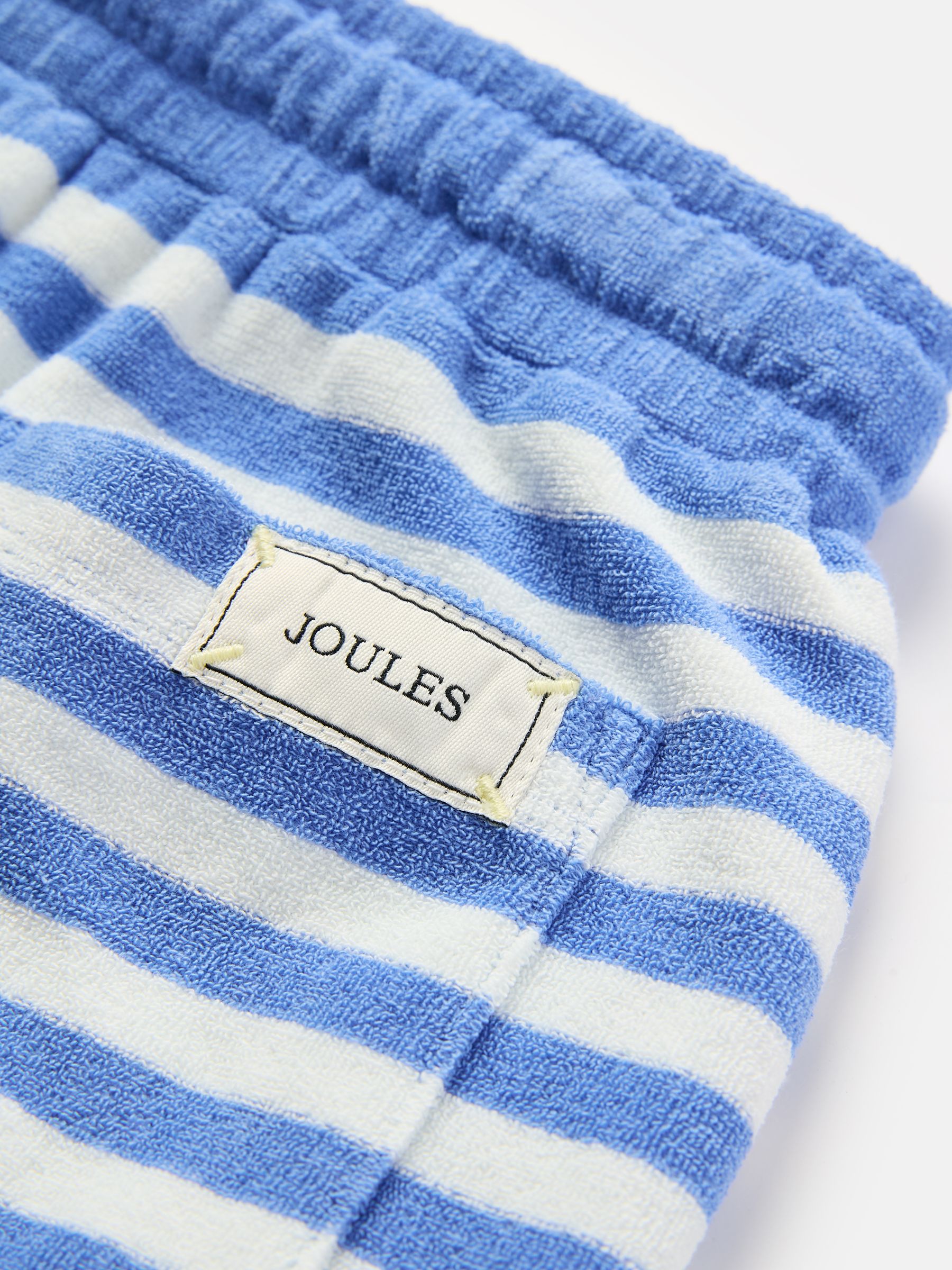 Boys' Blue Stripe Relaxed Fit Towelling Shorts - Image 5 of 5