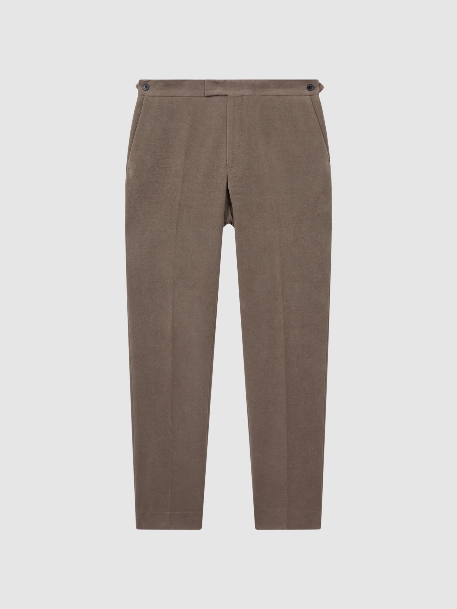 Slim Fit Moleskin Adjuster Trousers in Mushroom - Image 2 of 6 Slim Fit Moleskin Adjuster Trousers in Mushroom - Image 2 of 6
