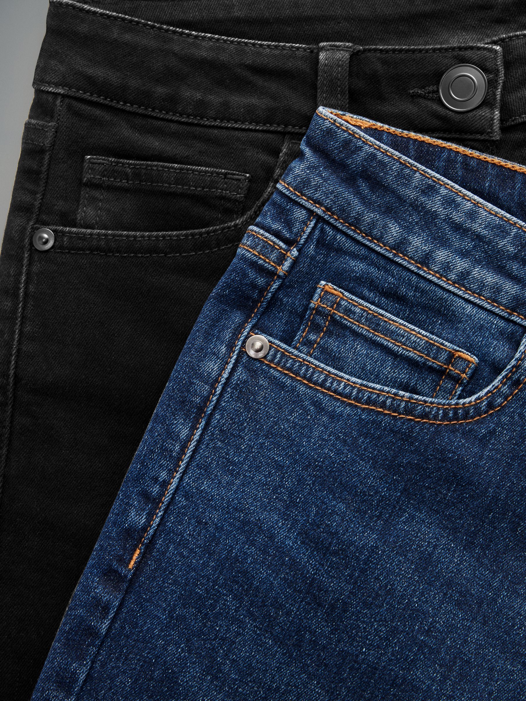 Black/Blue - 2 Pack Denim Skinny Jeans - Image 6 of 6