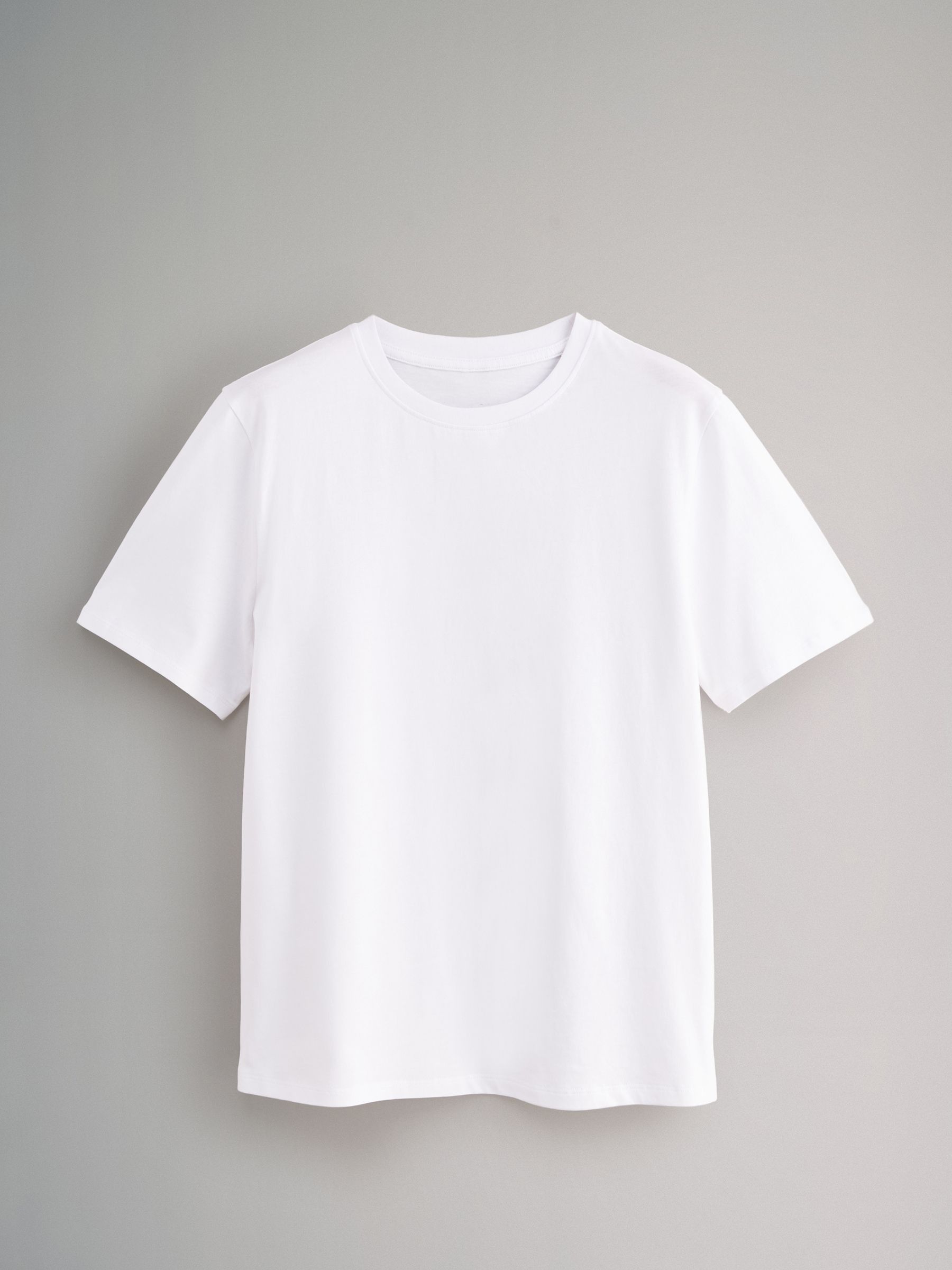 Black/Grey/White/Stripe - 4 Pack Short Sleeved Relaxed T-Shirts - Image 4 of 6