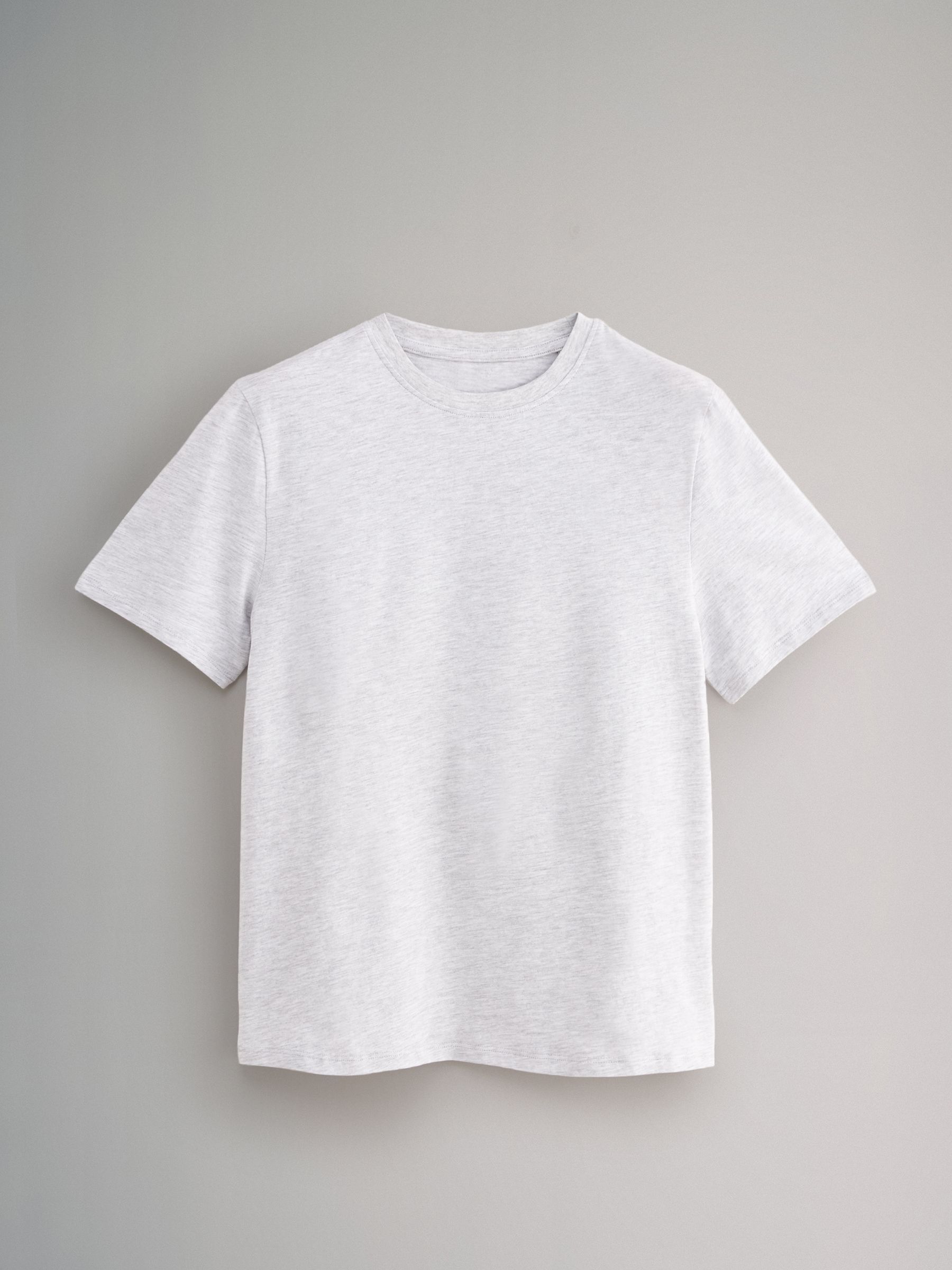Black/Grey/White/Stripe - 4 Pack Short Sleeved Relaxed T-Shirts - Image 5 of 6