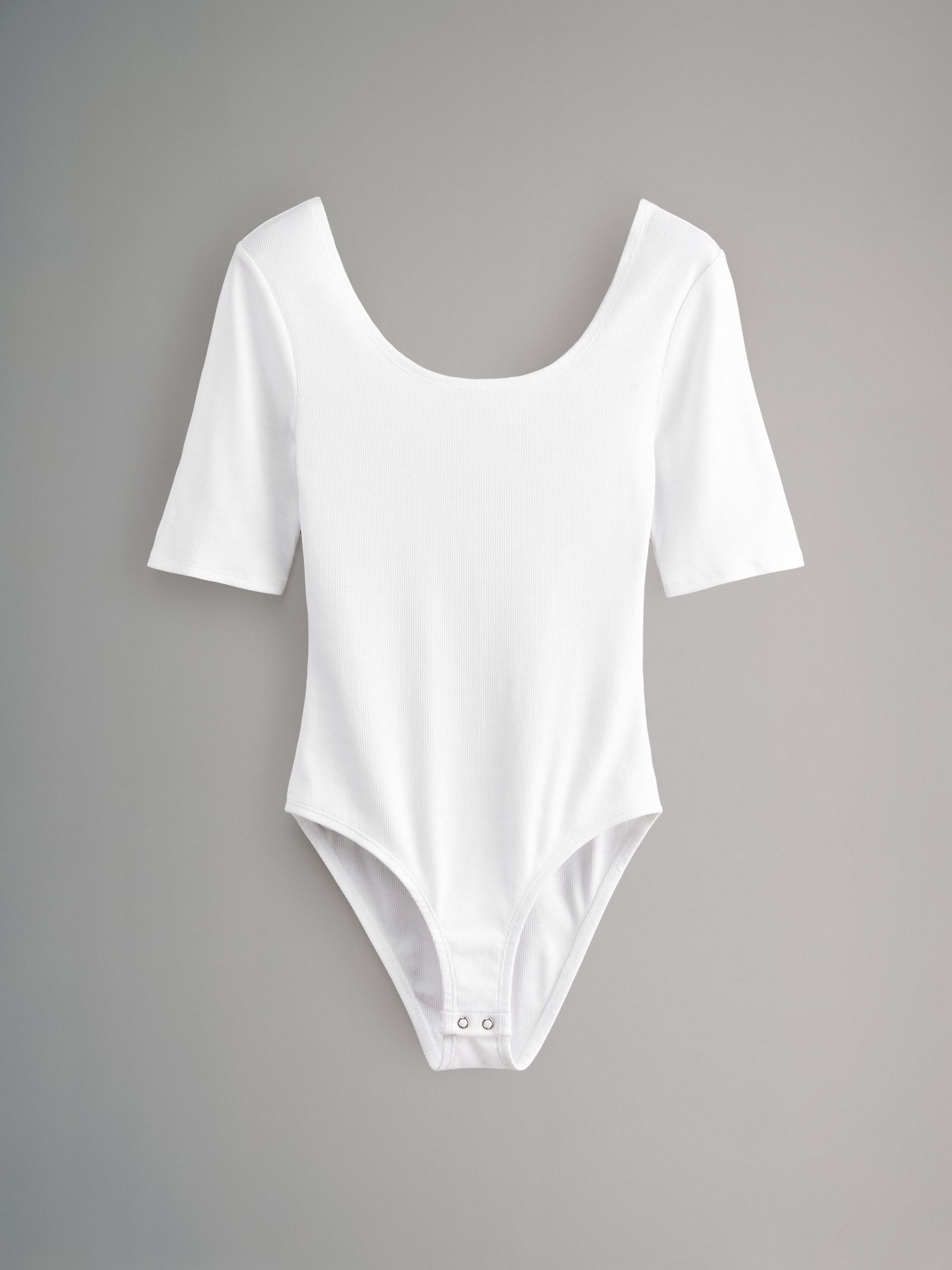 3 Pack Ribbed Scoop Neck Bodysuits - Image 3 of 5