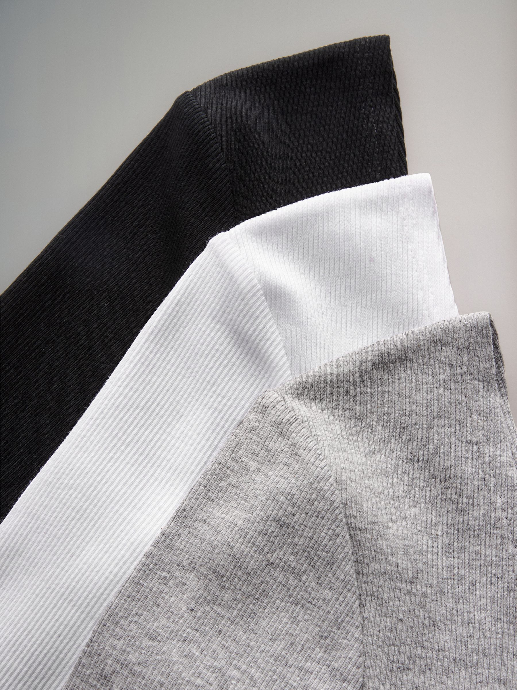 3 Pack Ribbed Scoop Neck Bodysuits - Image 5 of 5