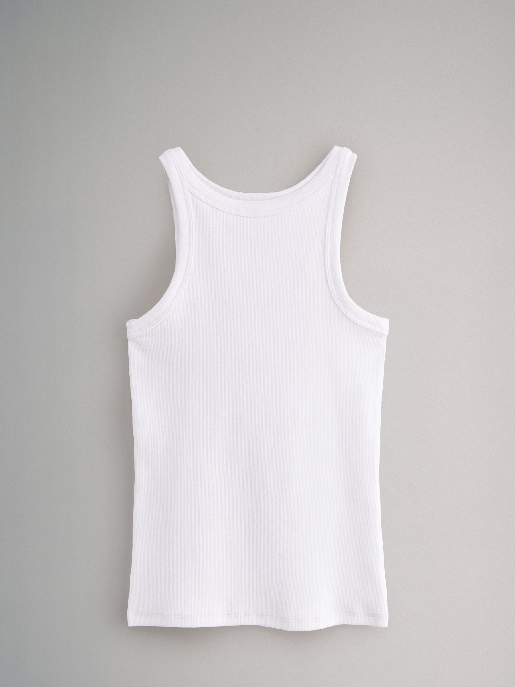 3 Pack Ribbed Racer Vests - Image 2 of 5 3 Pack Ribbed Racer Vests - Image 2 of 5