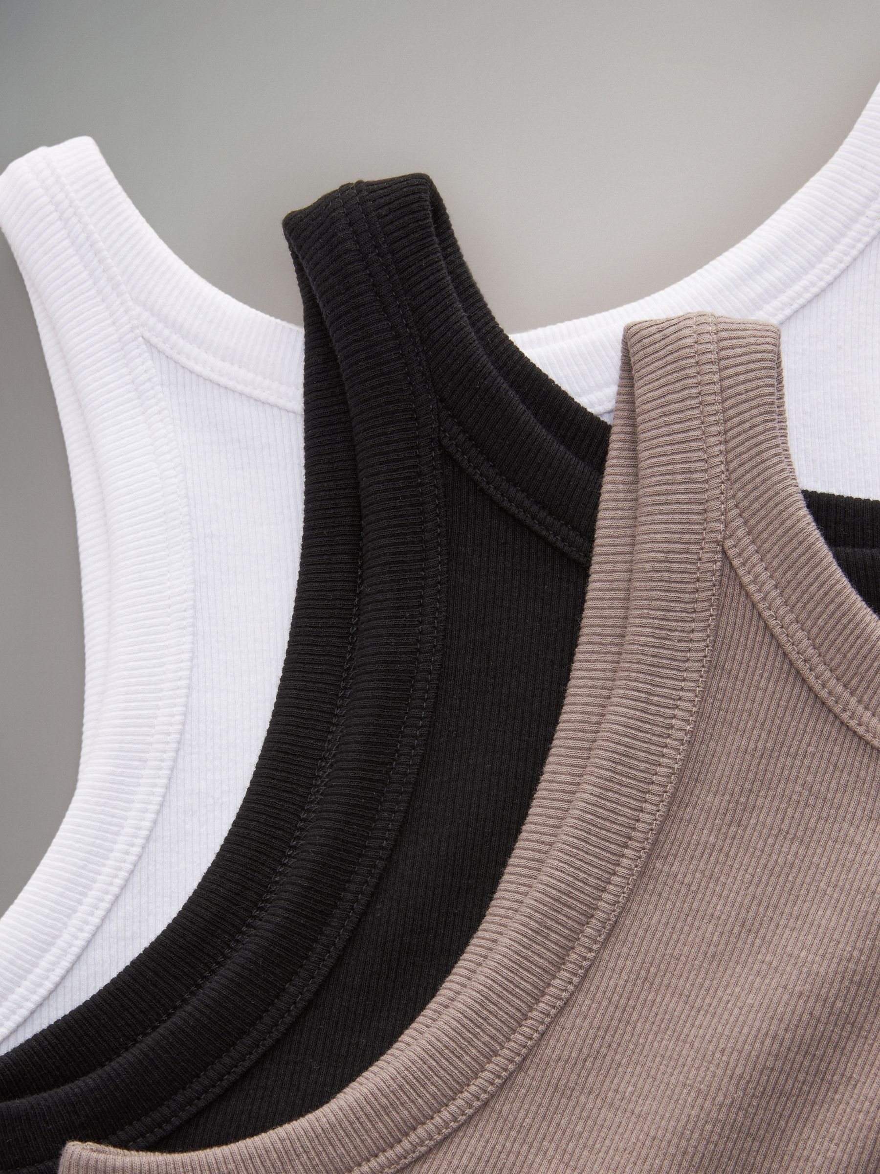 3 Pack Ribbed Racer Vests - Image 5 of 5 3 Pack Ribbed Racer Vests - Image 5 of 5