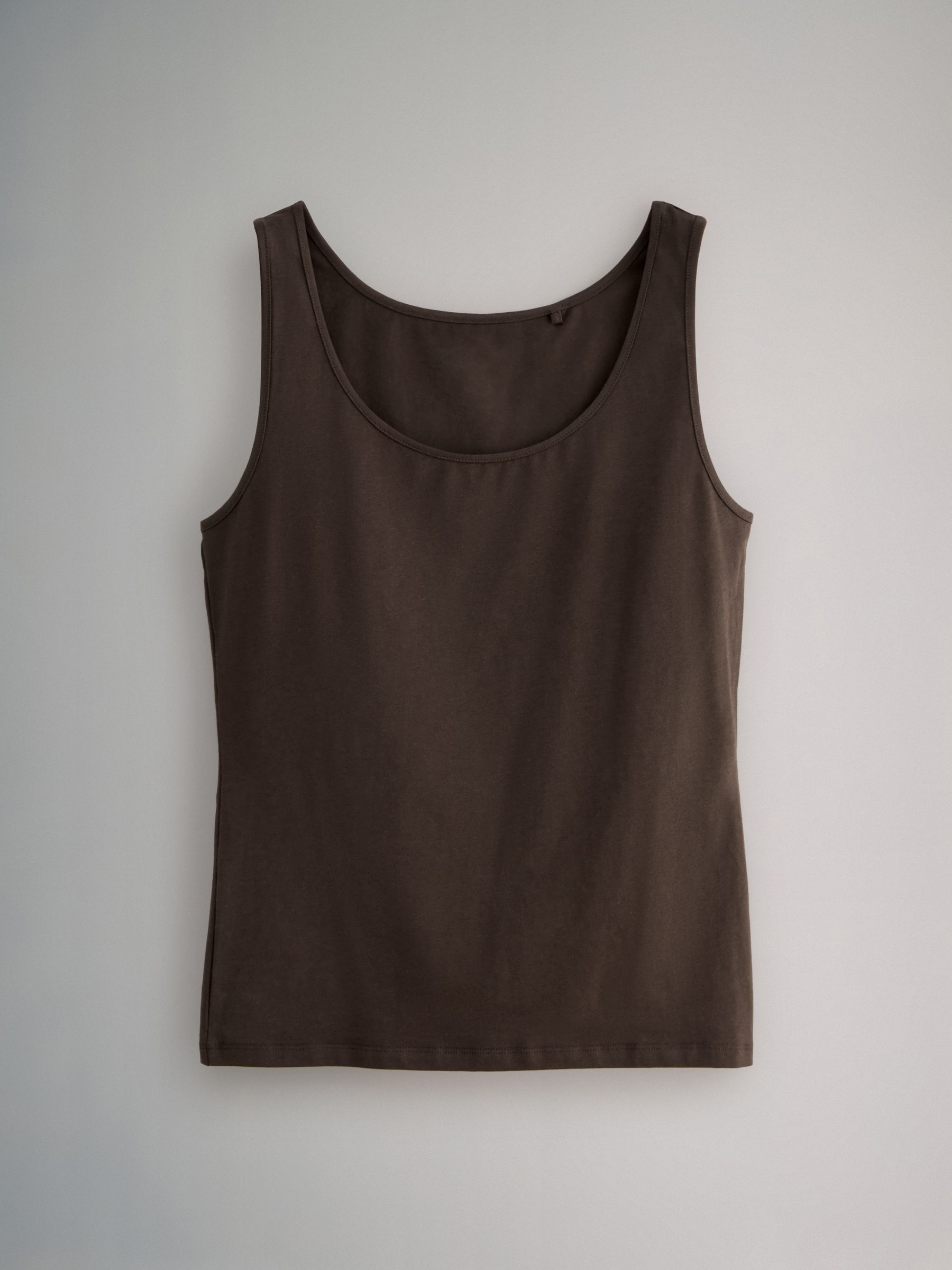 Black/Brown/Neutral/Nude/White - 5 Pack Scoop Neck Vests - Image 3 of 7