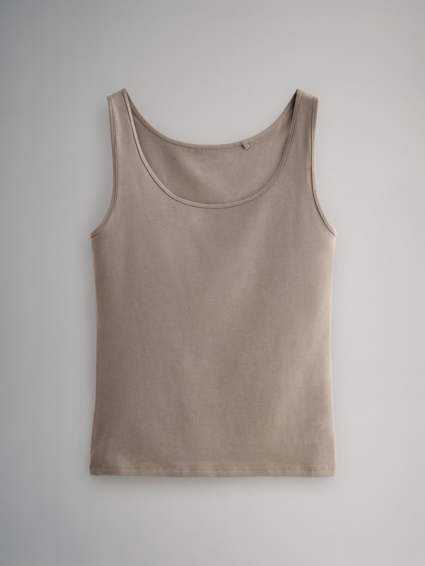 Black/Brown/Neutral/Nude/White - 5 Pack Scoop Neck Vests - Image 4 of 7