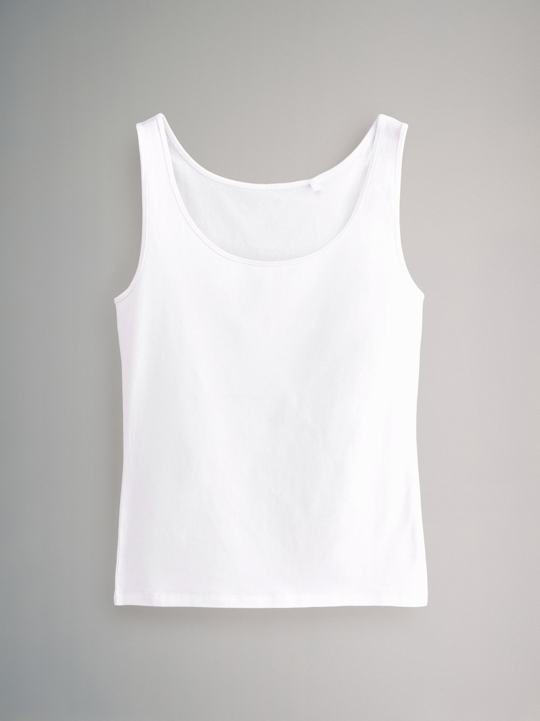 Black/Brown/Neutral/Nude/White 5 Pack Scoop Neck Vests - Image 6 of 6